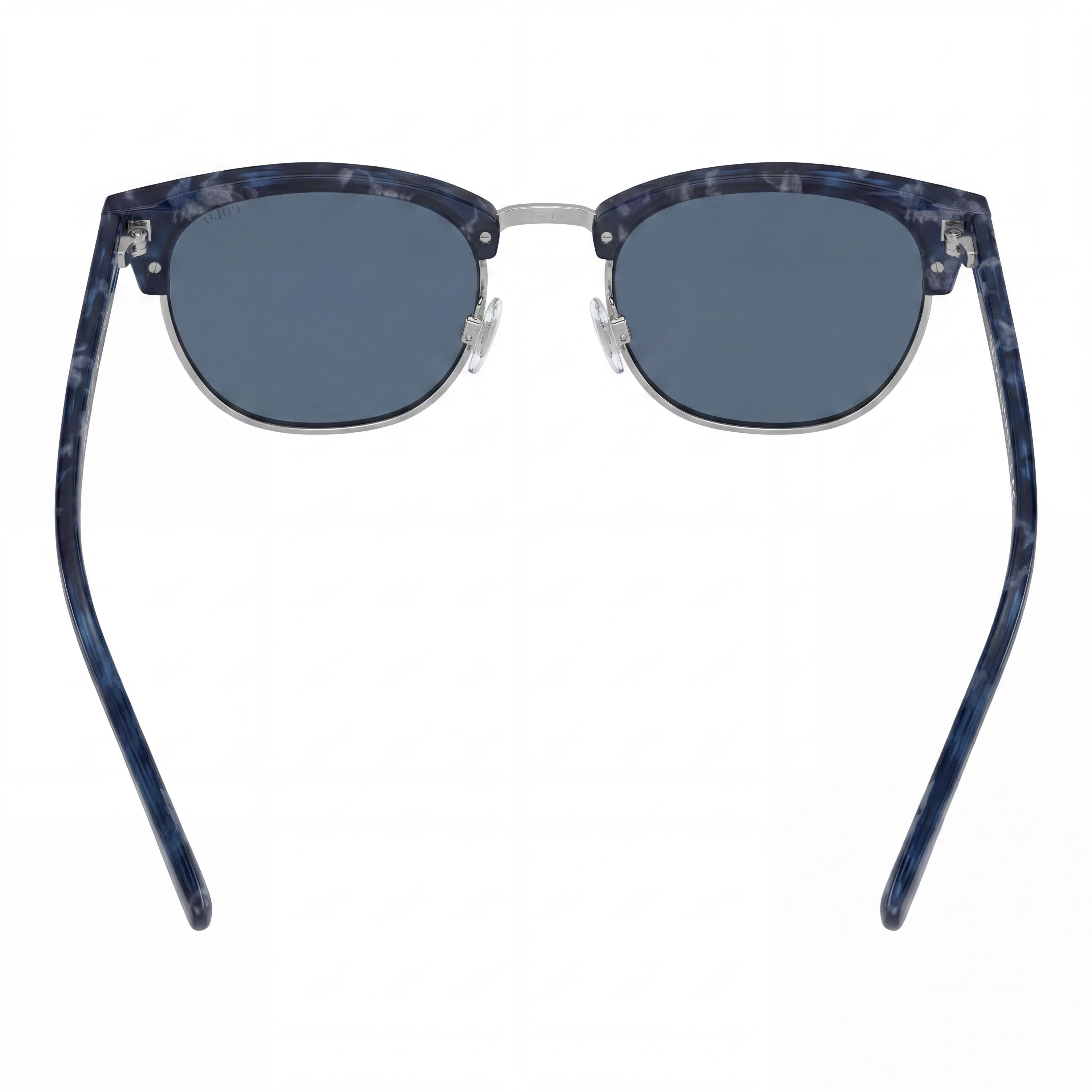 POLO RALPH LAUREN Ph4217 Gafas de sol de plástico redondas para hombre Azul Brillante Habana Lentes Azul Oscuro Protección UV No polarizadas 53mm, Photo 4