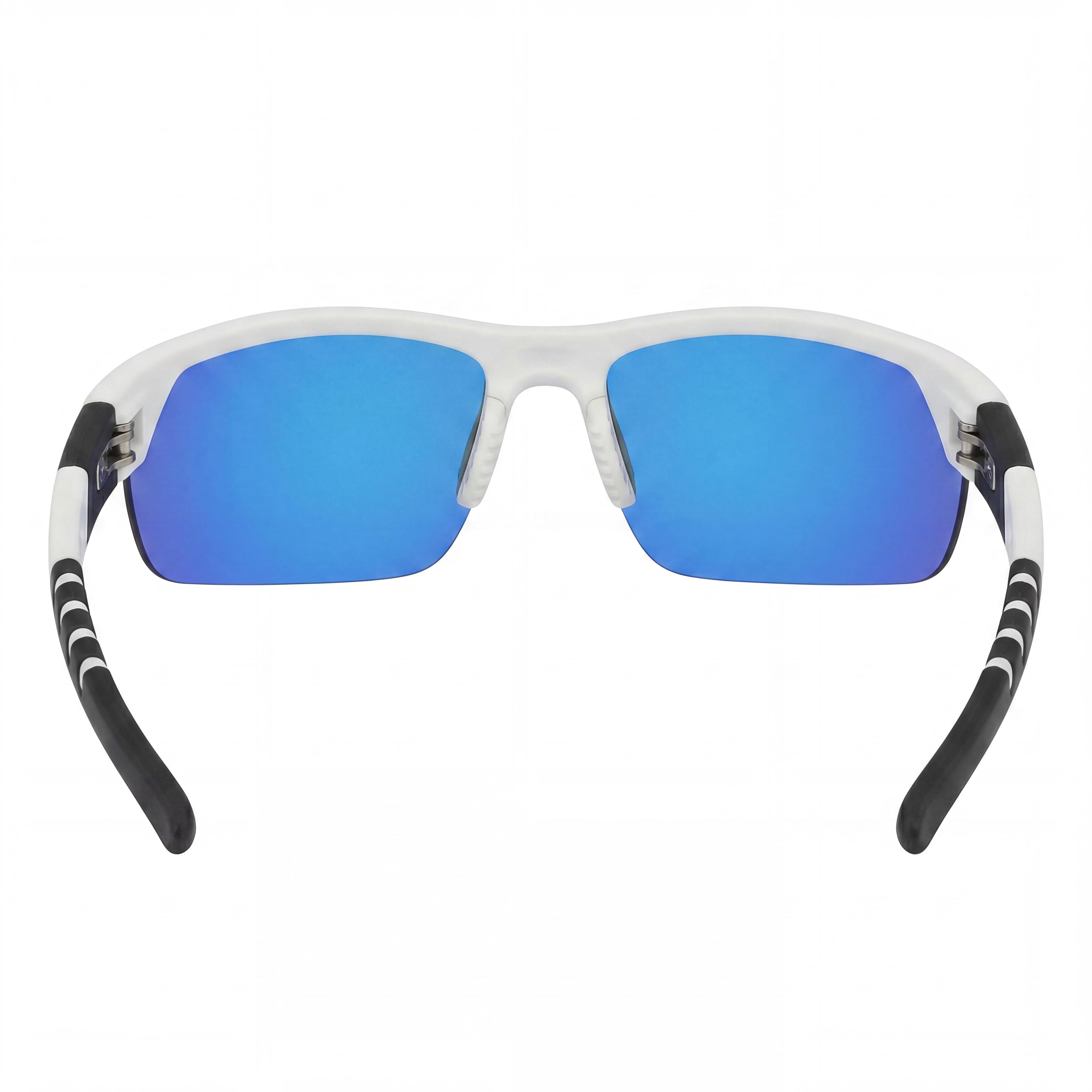 Columbia Men's Rectangular Sporty Polarized Plastic Sunglasses, 100% UV Protection, White Blue Flash, 70mm, Photo 4