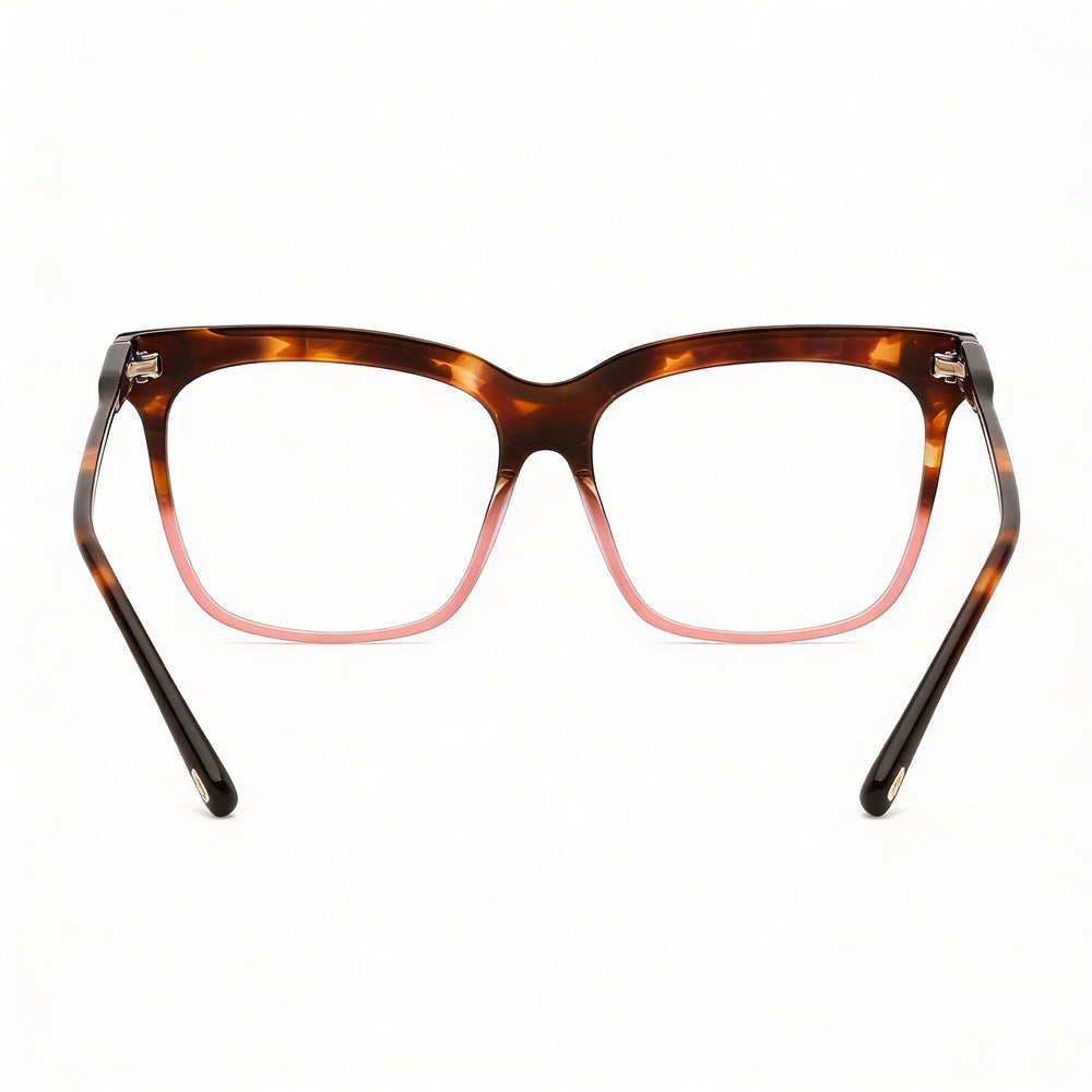 Gafas de sol Tom Ford Ft5768-b para mujer, de plástico, cuadradas, con montura completa y bloqueo de luz azul, de 54 mm, en color habana a rosa lechoso
