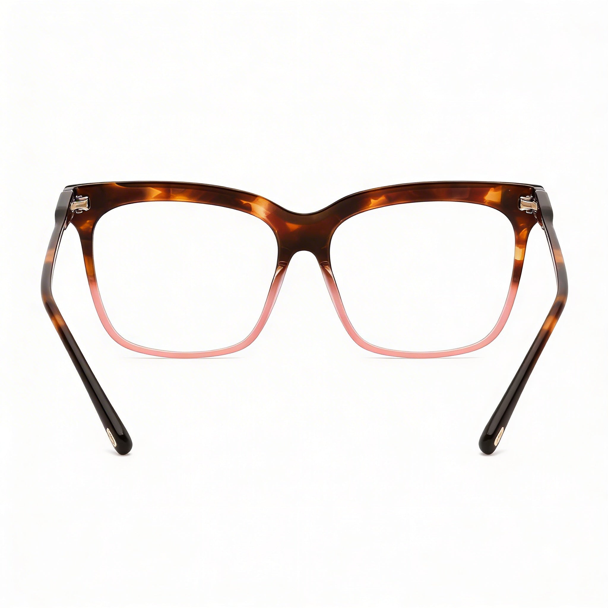 Tom Ford Ft5768-b Women's Havana to Milky Pink Plastic Square Full Rim Blue-Light Block Eyeglasses 54mm, Photo 3