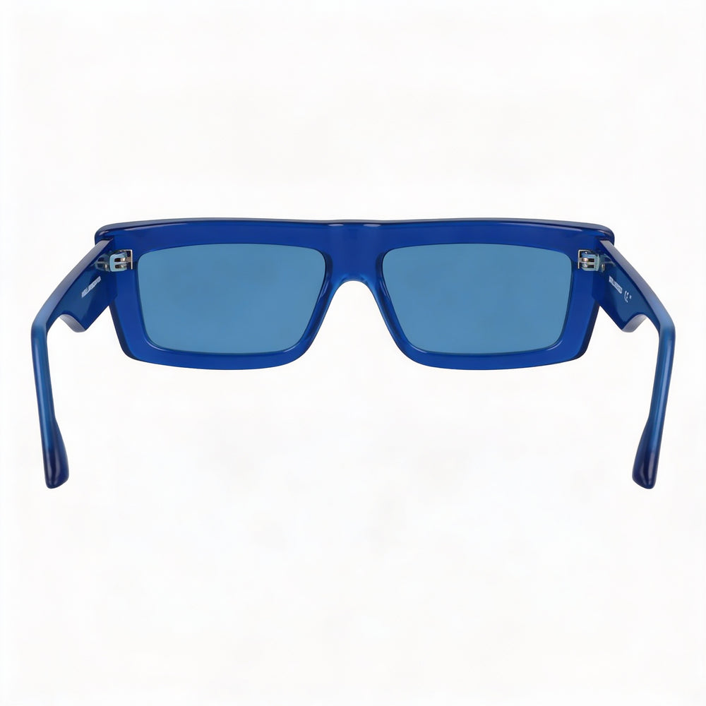 Karl Lagerfeld Paris Klj6147s Unisex Electric Blue Iniettato Rectangular Non-Polarized UV Protected 56mm