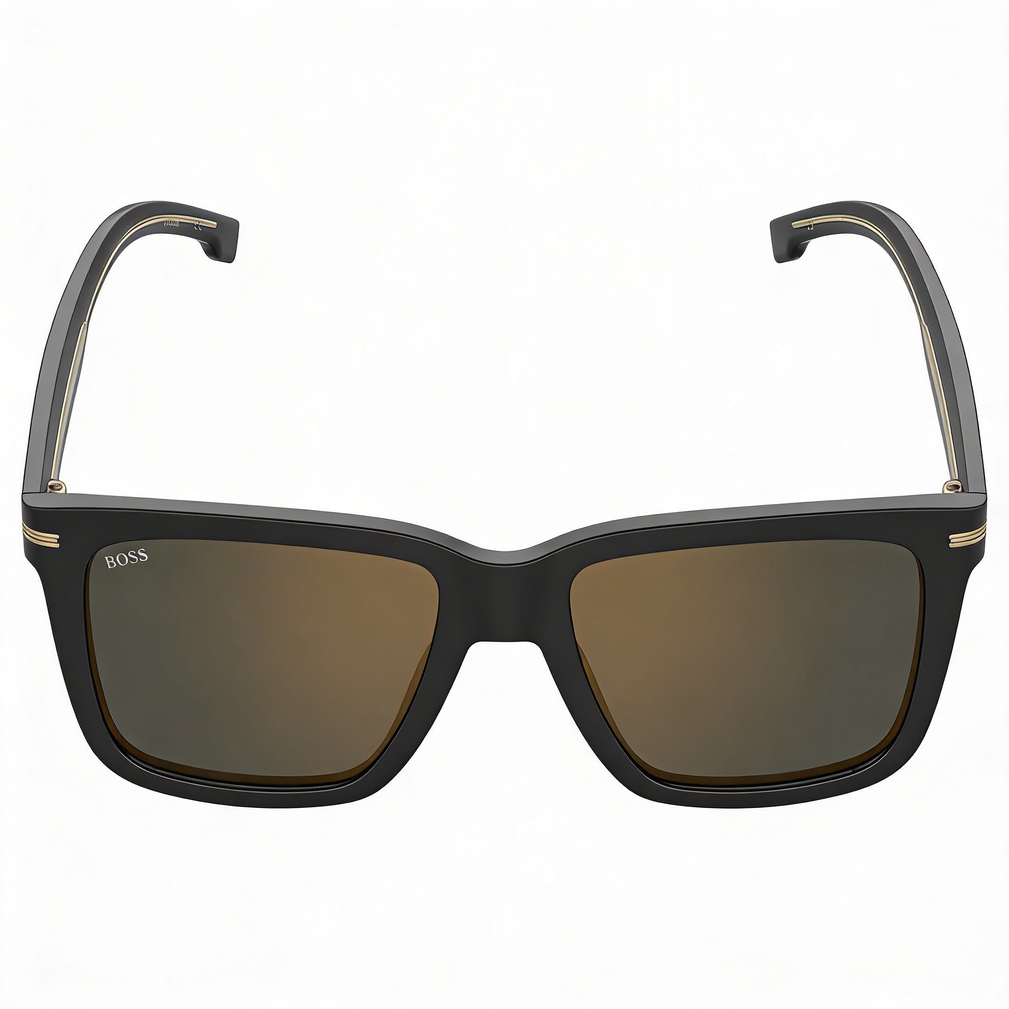 Hugo Boss Style & Expression Men's Black Gold Grey Eco-Acetate Non-Polarized Optical Frame 55mm, Photo 2