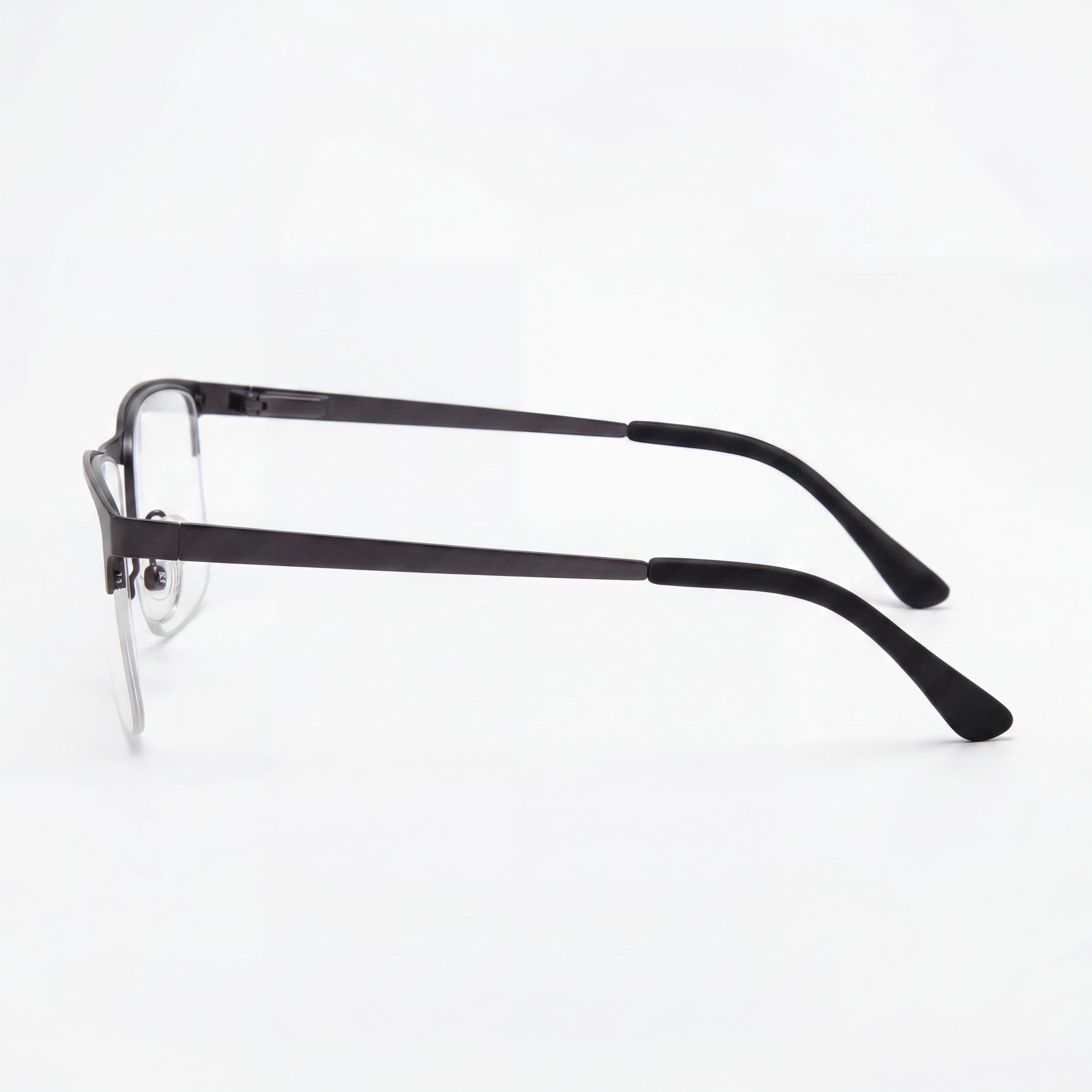 Gafas Chesterfield Ch 113xl para hombre con montura de metal gris y lentes transparentes de 57 mm de ancho., Photo 2
