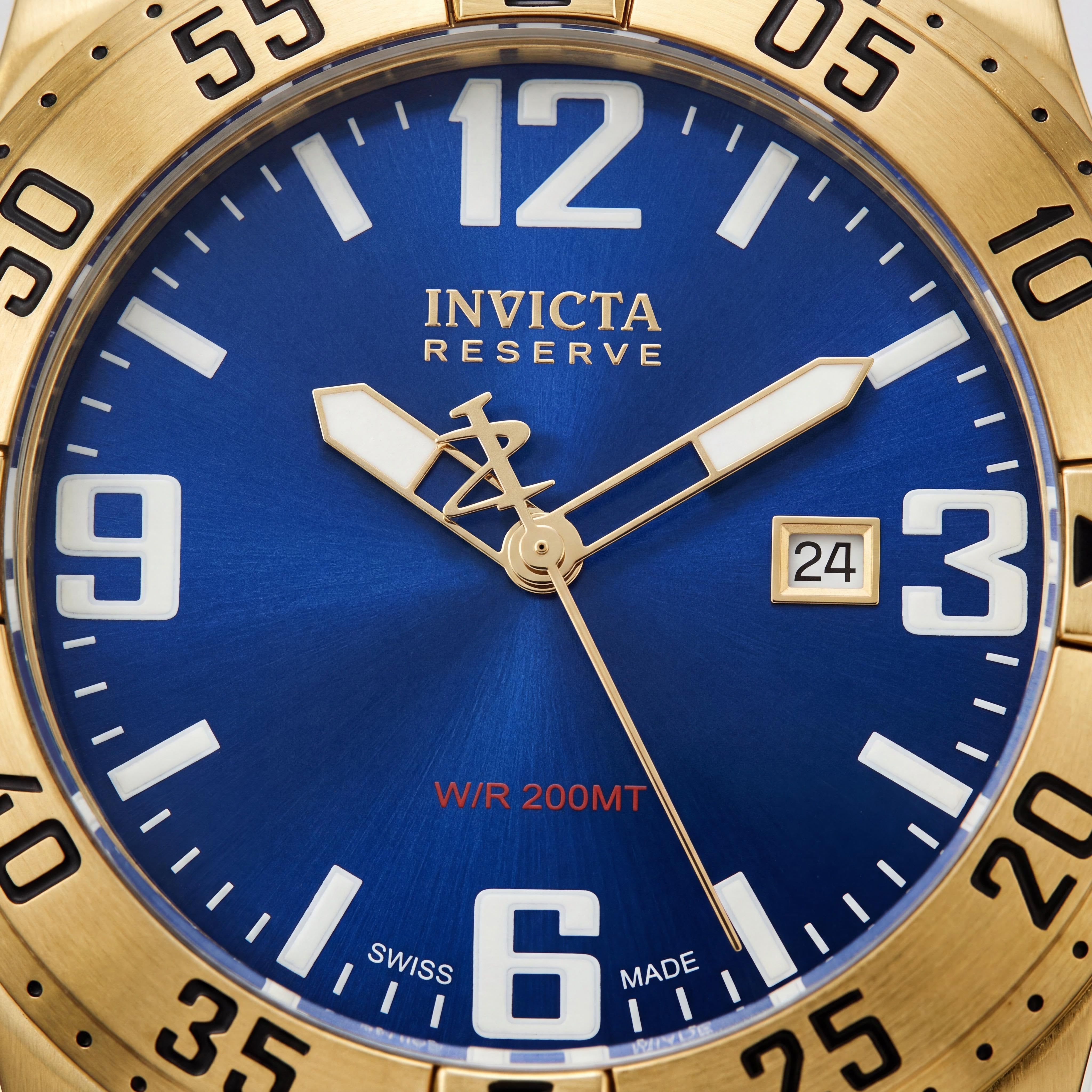Reloj Invicta Reserve Excursion 6248 para hombre, azul/dorado, 50 mm, Photo 2