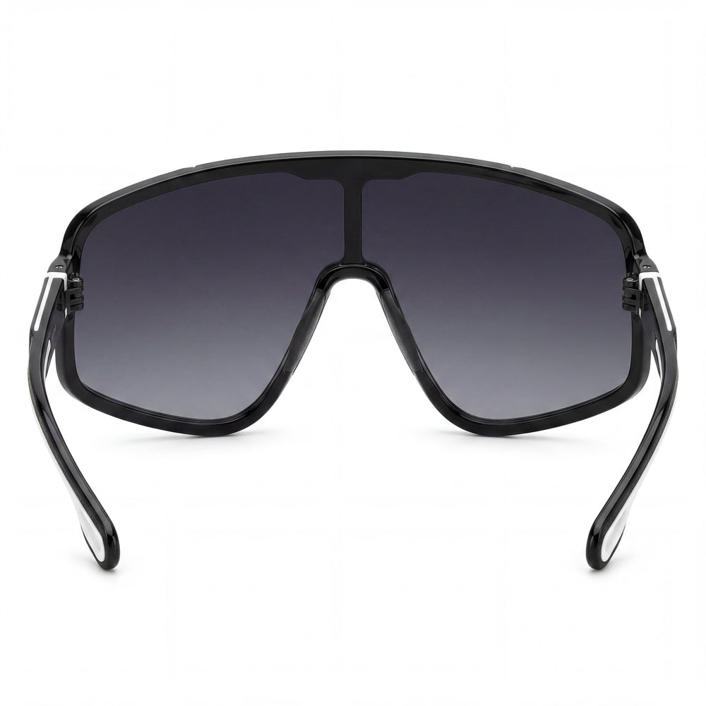 CARRERA SUN Gafas de sol informales para hombre, negras, gris oscuro sombreado, poliamida ecológica, sin polarizar, protección UV, 99 mm
