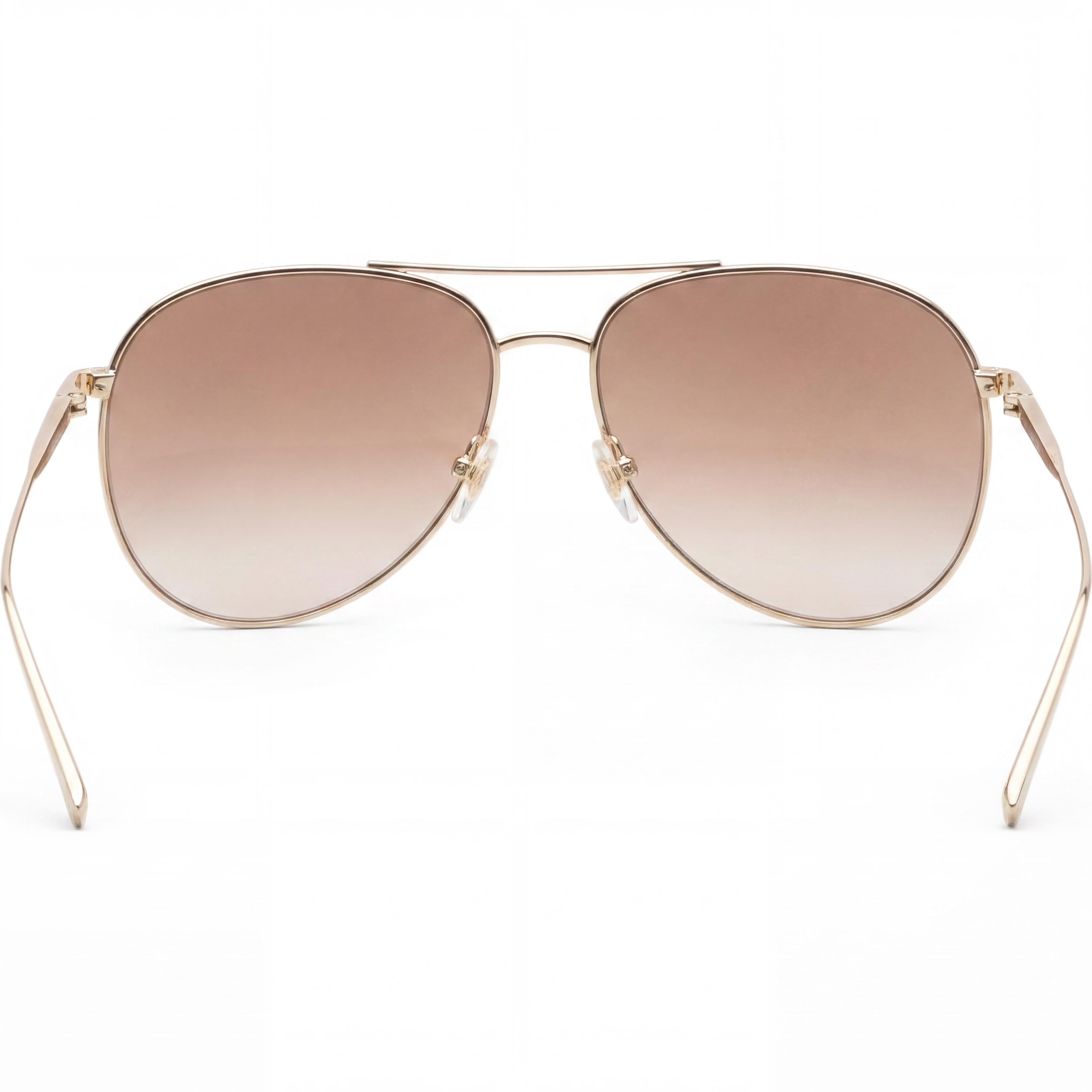 Longchamp Modern Women's Pilot-Style Metal Sunglasses, Golden-brown, Gradient Brown Lenses, UV400 Protection, 59mm, Photo 3
