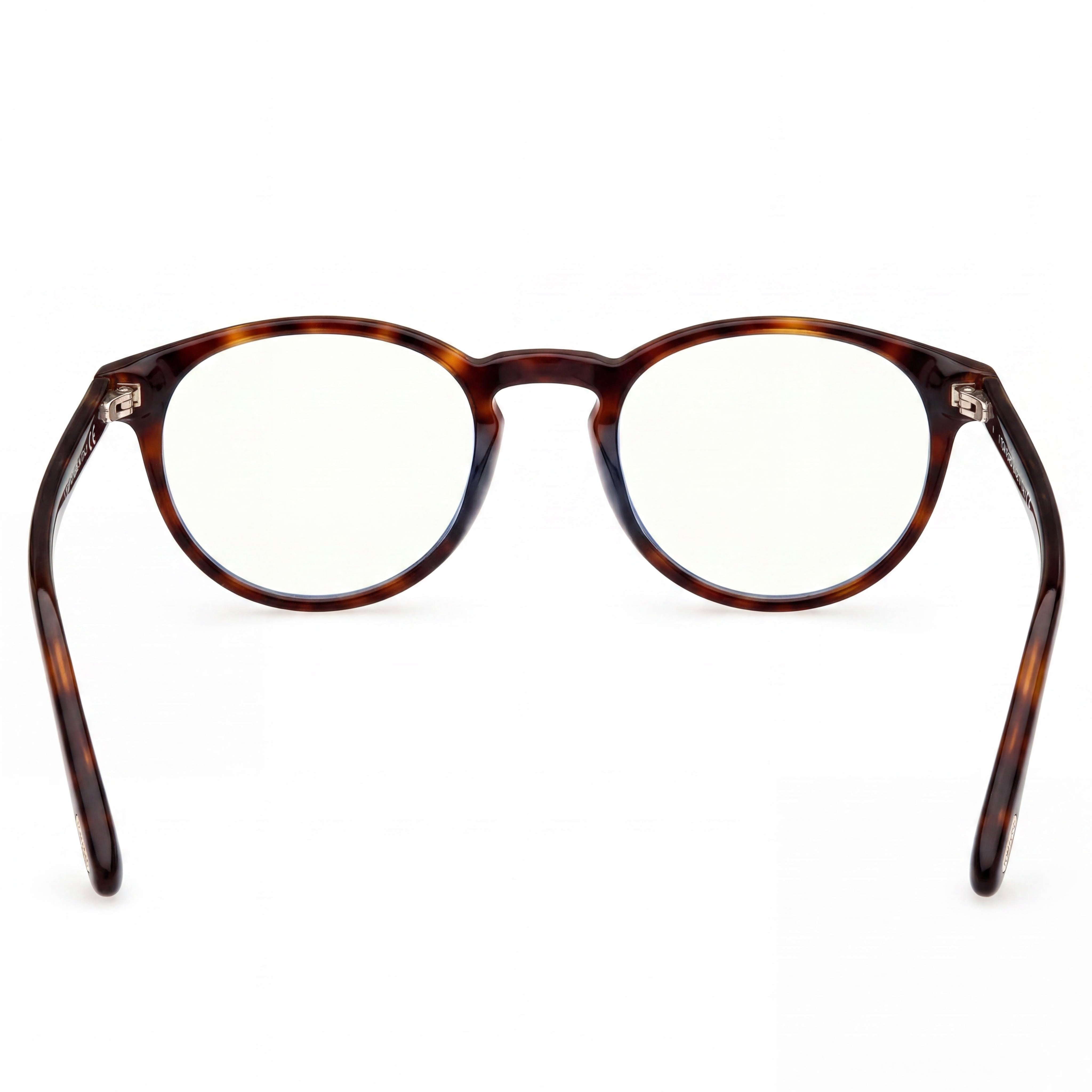 Tom Ford Ft5803-b Men's Blue Block Pantographed Plastic Eyeglasses Shiny Auburn Havana 51-19-145, Photo 3