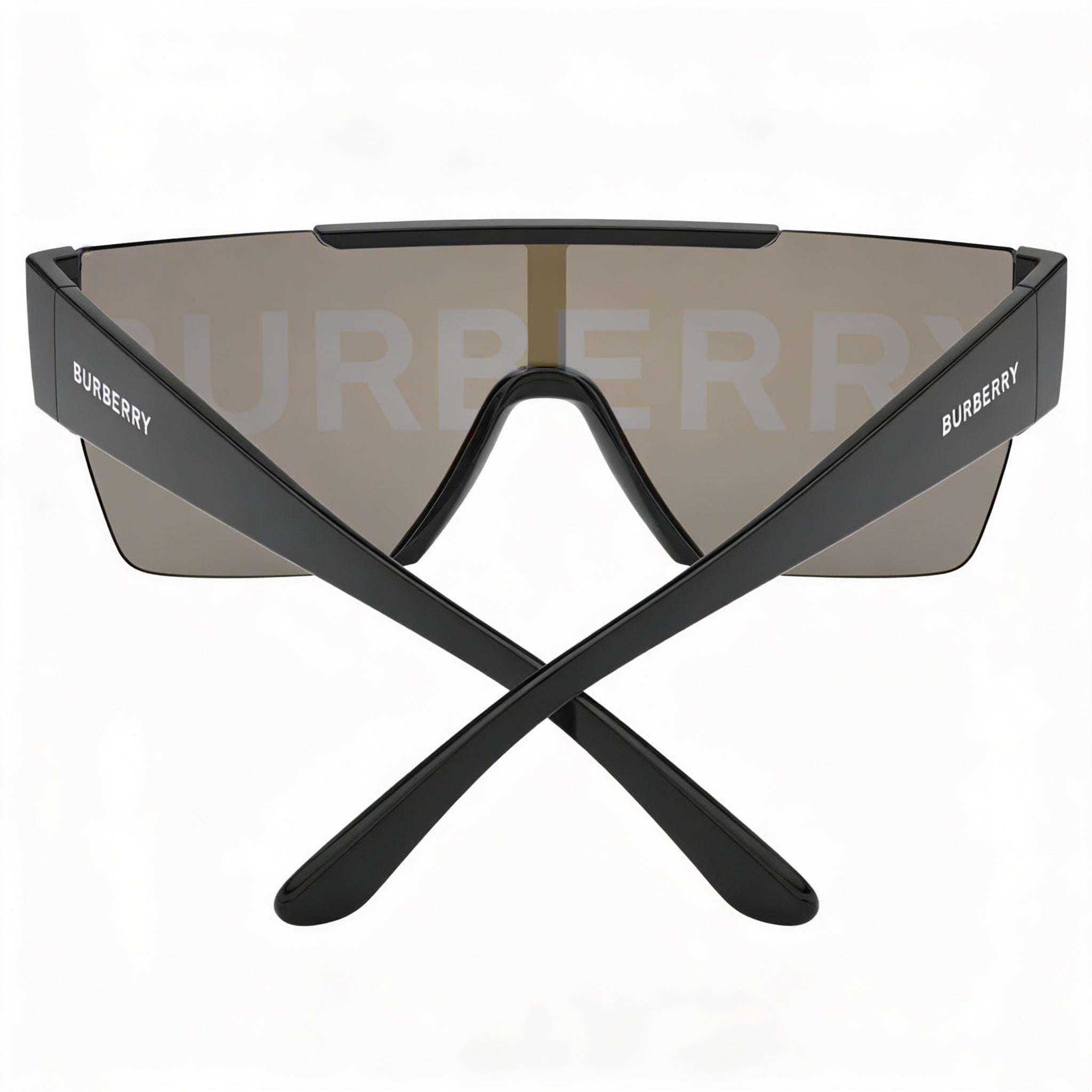 Gafas de sol Burberry BE4291 unisex con montura ligera de plástico negro, espejo dorado y protección UV 38-138-140, Photo 3