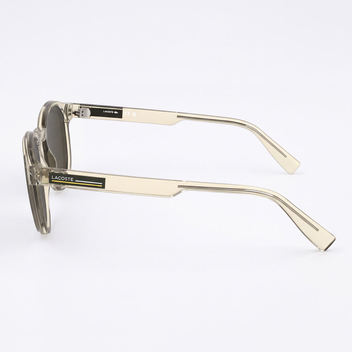Gafas de sol Lacoste L6055s N para hombre, de plástico amarillo transparente con protección UV y lentes amarillas, 51 mm, Photo 3