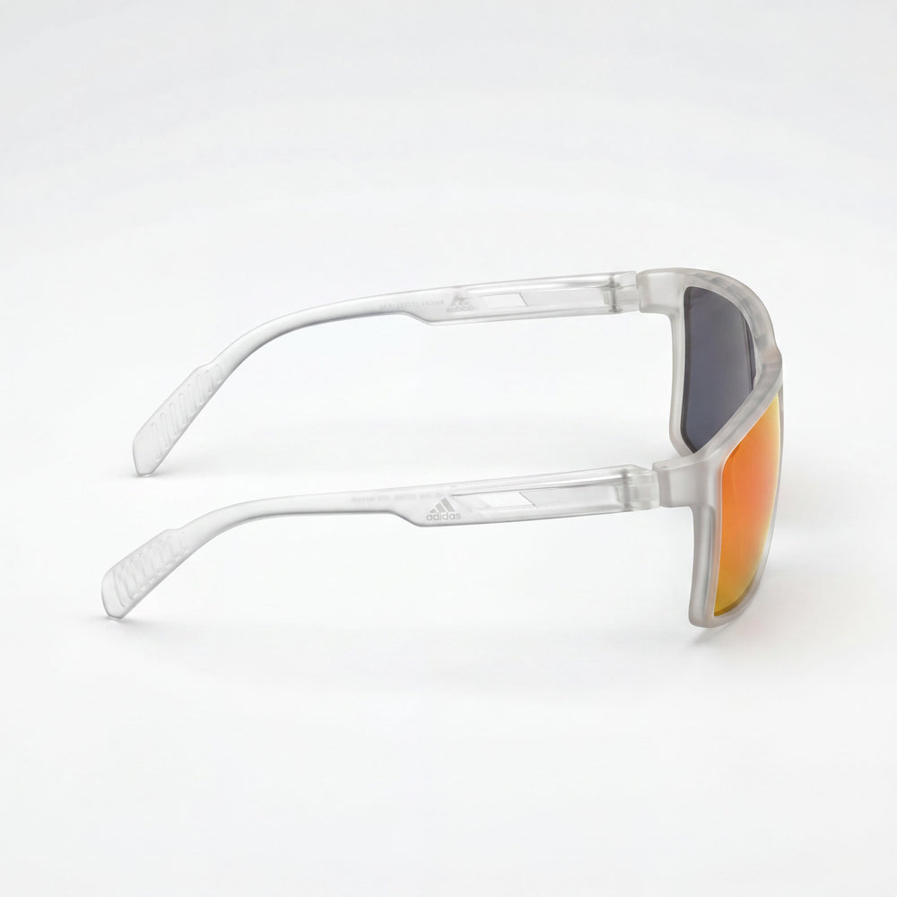 adidas Classic Men's Sunglasses featuring Kristall Acetate Frame and Brown Mirror Lenses, UV Protected, 63mm