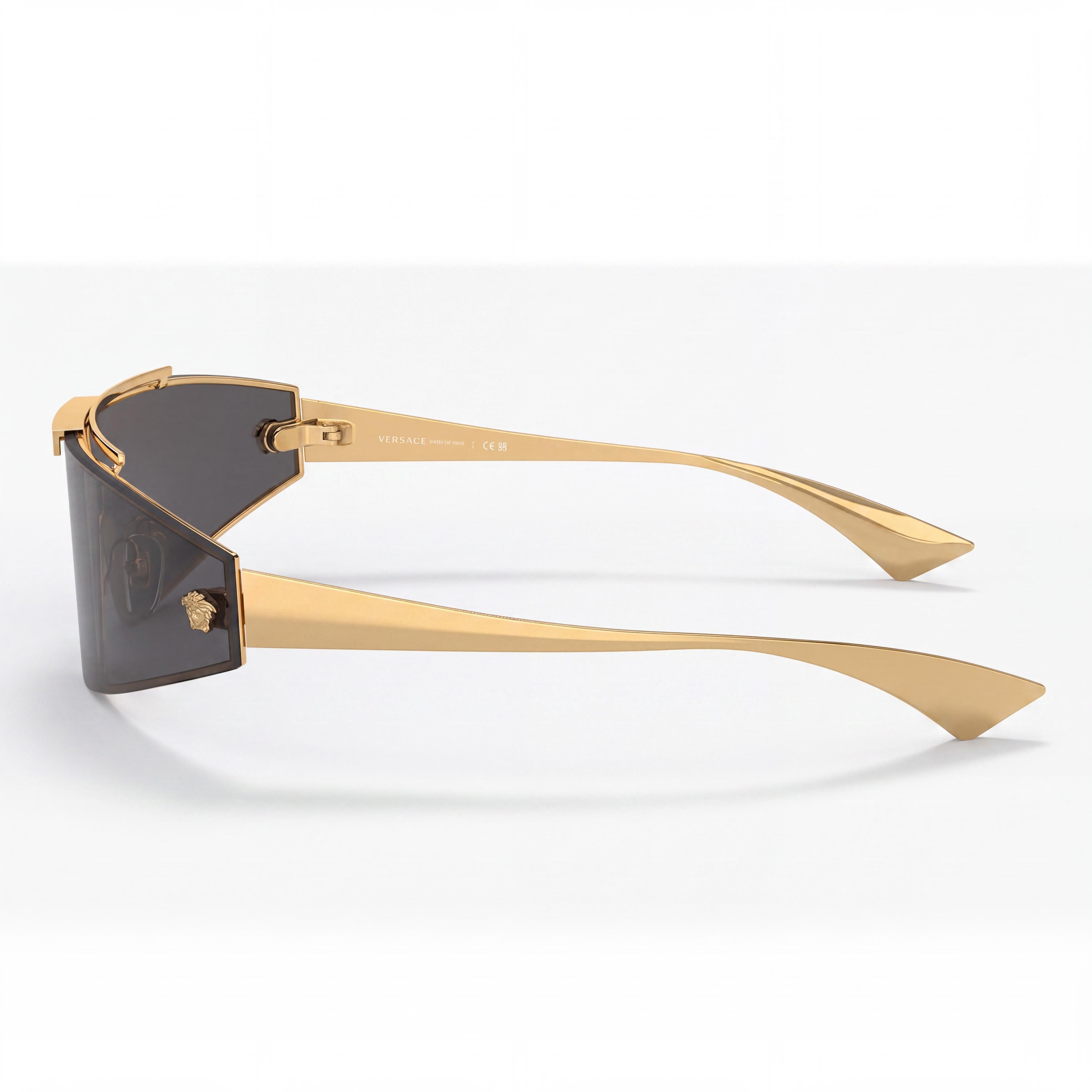 Versace Ve 2265 Women's Gold Metal Frame Sunglasses with Grey Composite UV Protection Lenses 44mm, Photo 3