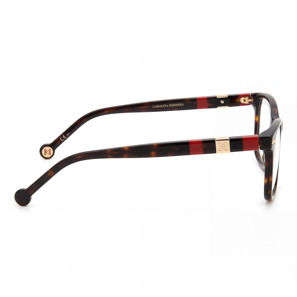 Carolina Herrera Modern Women's Sunglasses featuring an Acetate Frame in Havana Red, with 54mm Lens Width