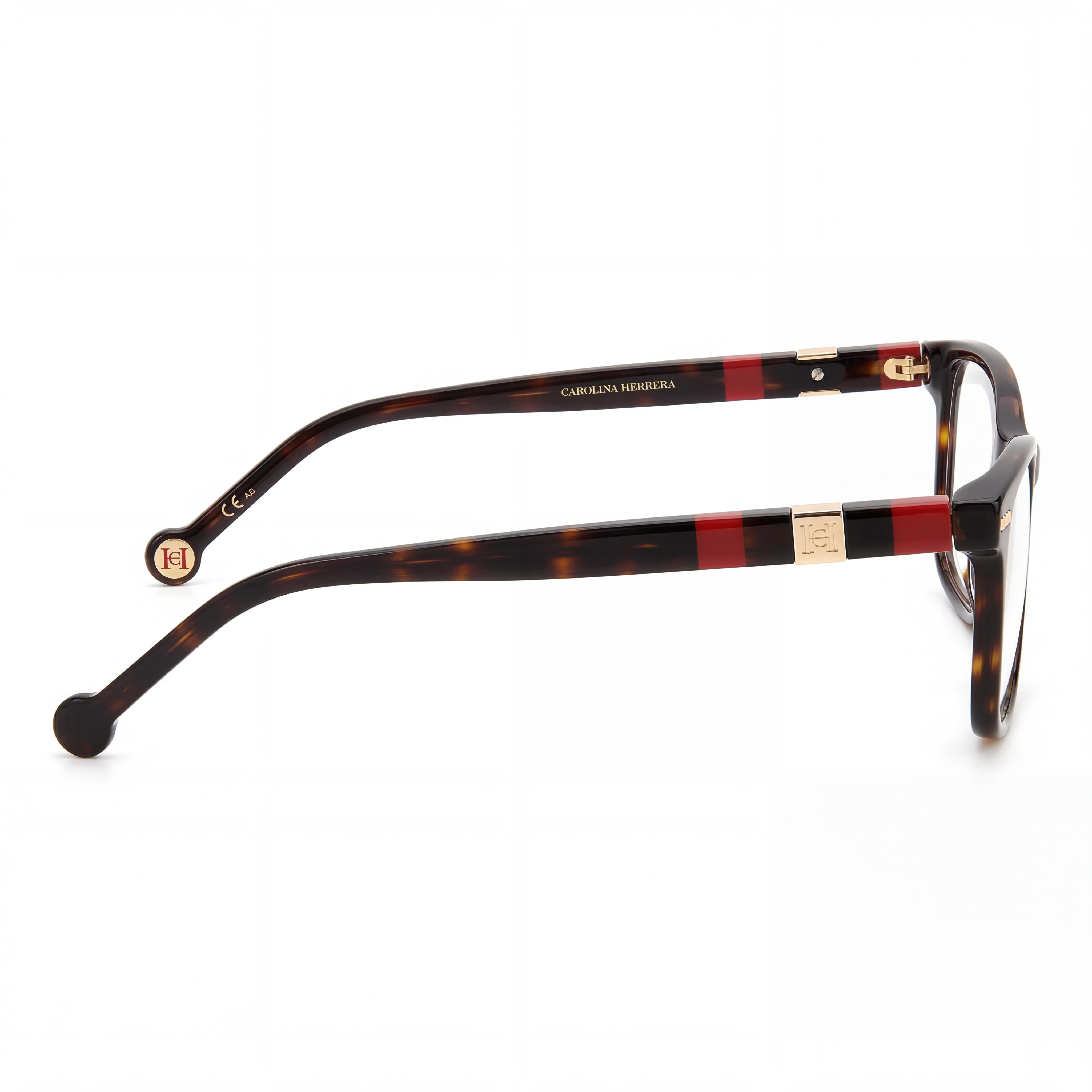 Carolina Herrera Modern Women's Sunglasses featuring an Acetate Frame in Havana Red, with 54mm Lens Width, Photo 2