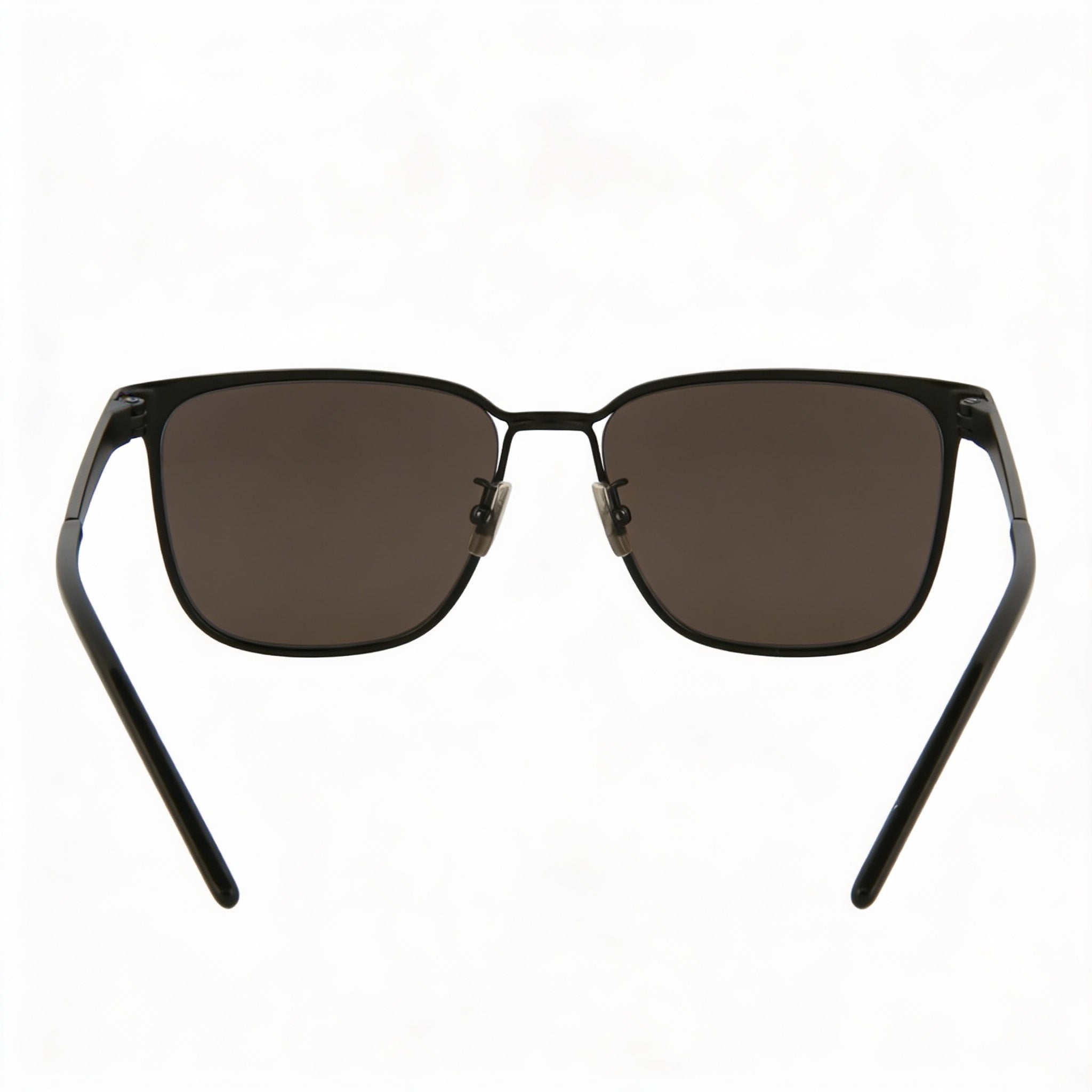 Gafas de sol cuadradas/rectangulares Yves Saint Laurent para hombre, montura de metal negro, lentes negras, protección UV, 56 mm, Photo 4
