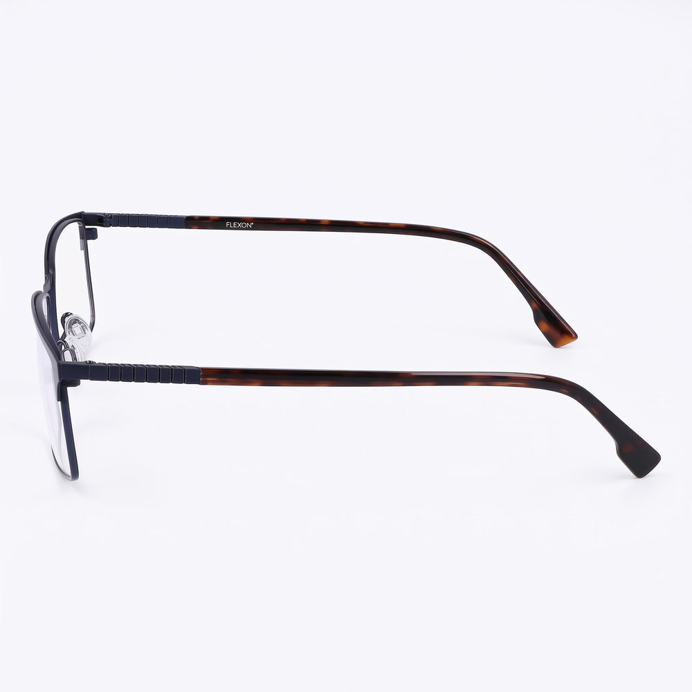 Flexon E1129 Gafas Unisex con Montura de Acetato Azul Marino Mate, Cristales de Policarbonato sin Polarizar, Ancho de Lente 59mm