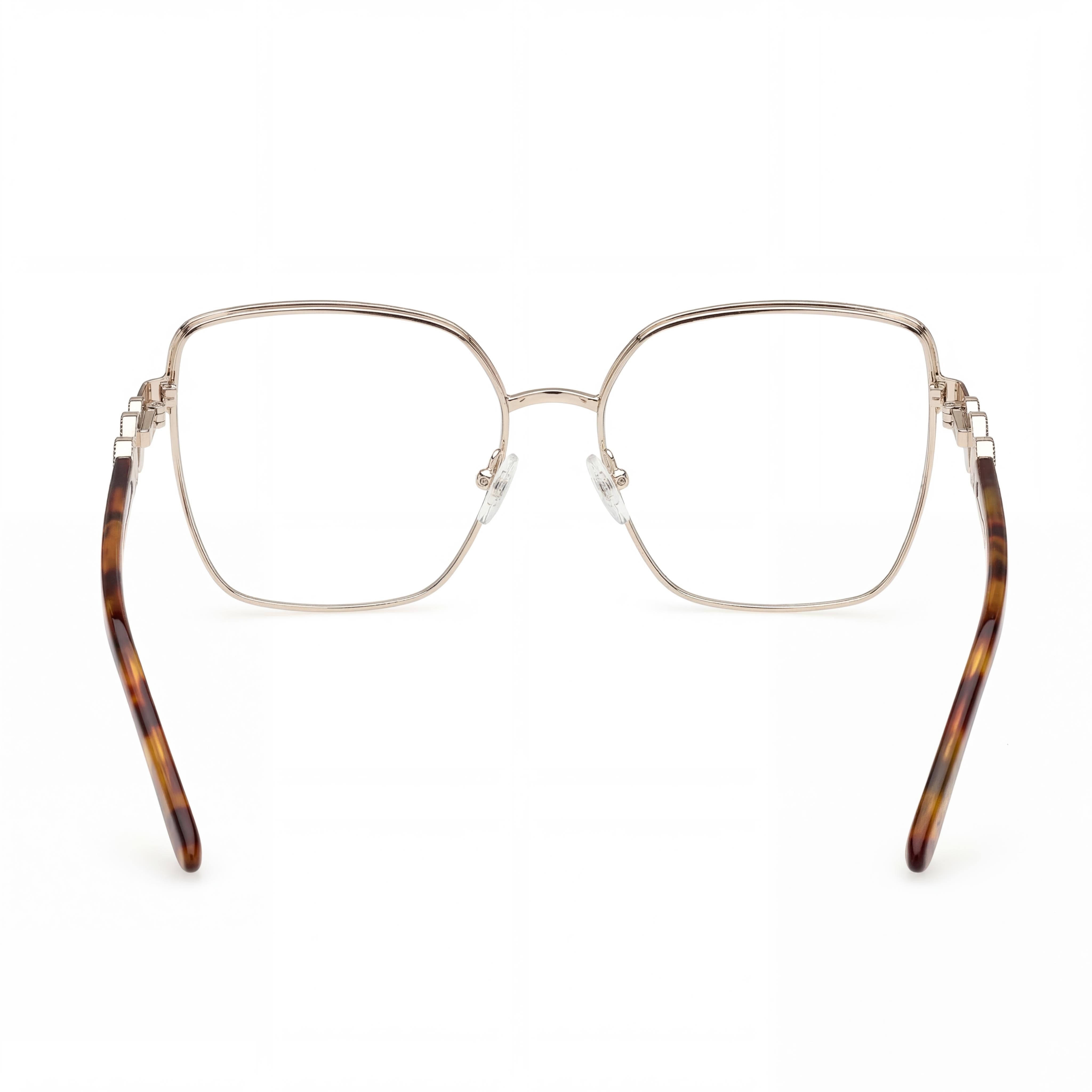 GUESS Gu50229 Women's Metal Eyeglasses Matte Dark Brown Blonde Havana 57mm, Photo 4