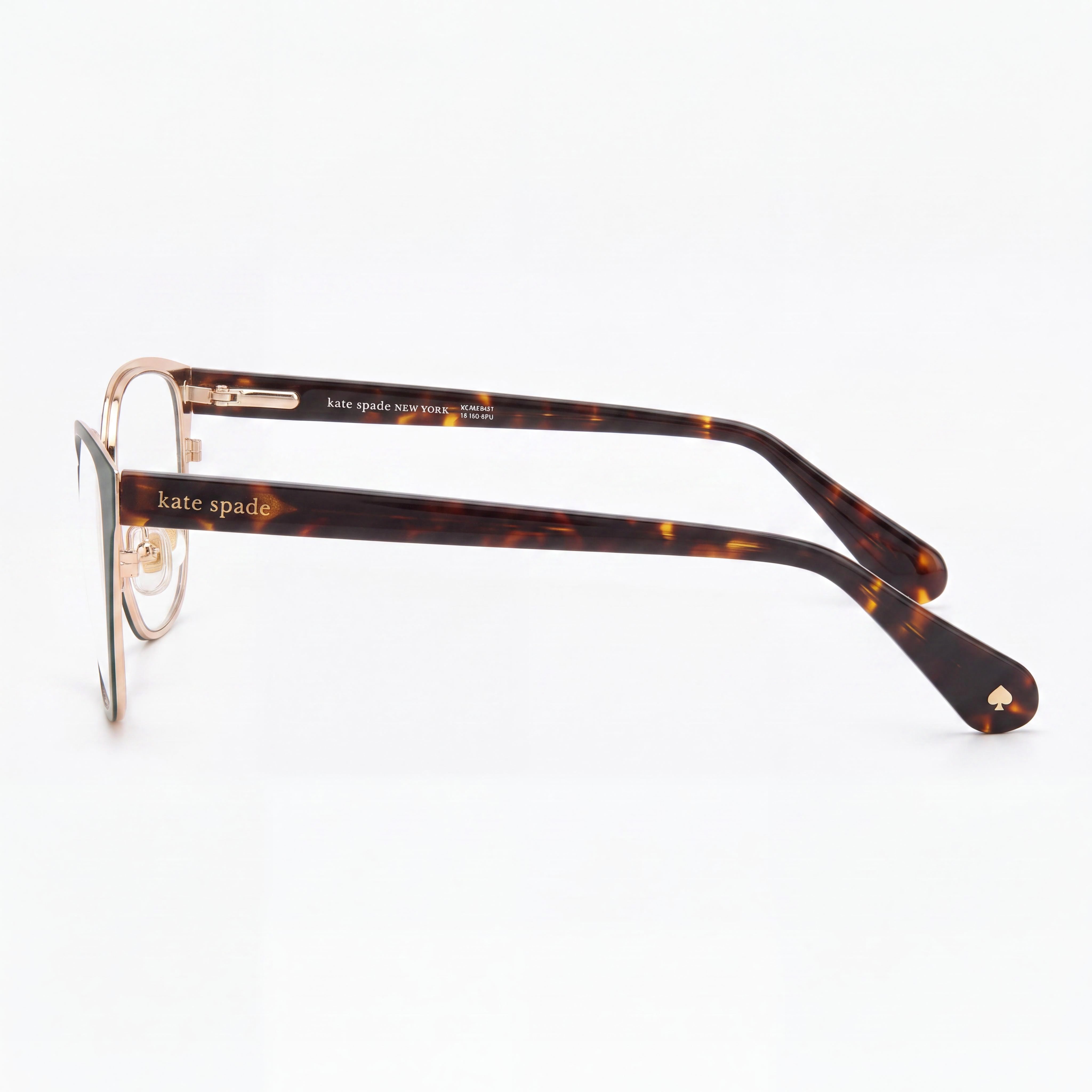 Gafas kate spade new york clásicas para mujer con montura de acero inoxidable verde y lentes de policarbonato multicolor no polarizadas de 51 mm, Photo 2