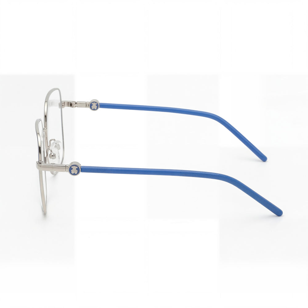 TOUS Classic Women's Combined Metal Injected Eyeglasses, Light Gold with Coloured Parts, 55mm