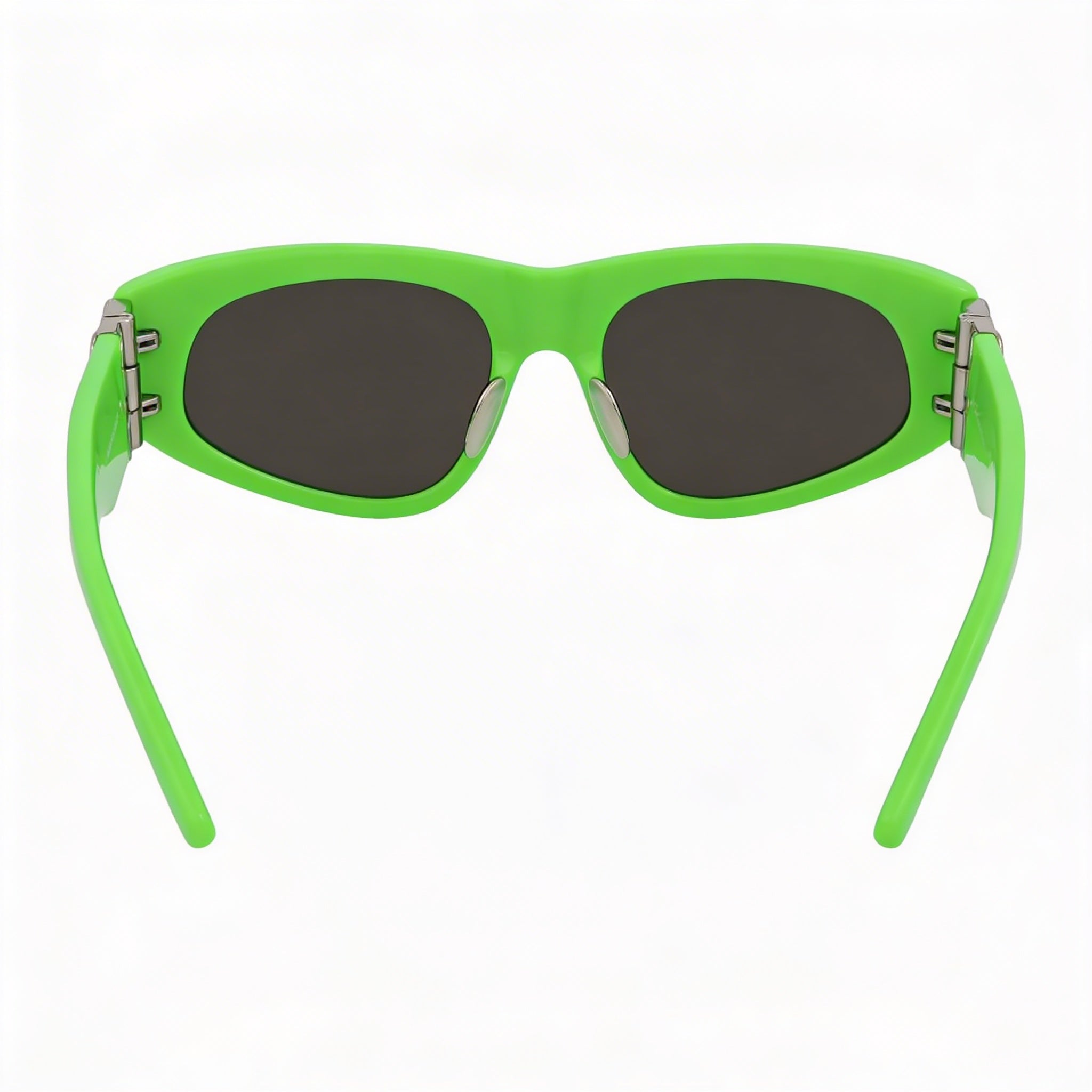 Balenciaga Cat Eye Women's Green Silver Grey Acetate Sunglasses 53mm, Photo 3