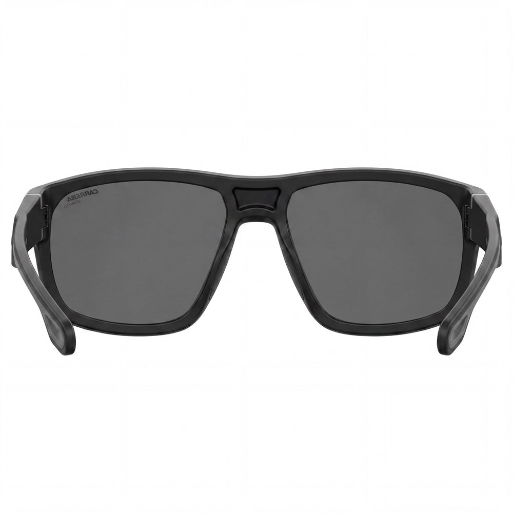 Carrera Gafas de sol casuales para hombre, armazón negro de poliamida ecológica, lentes grises polarizadas con 100 % protección UV, 63 mm
