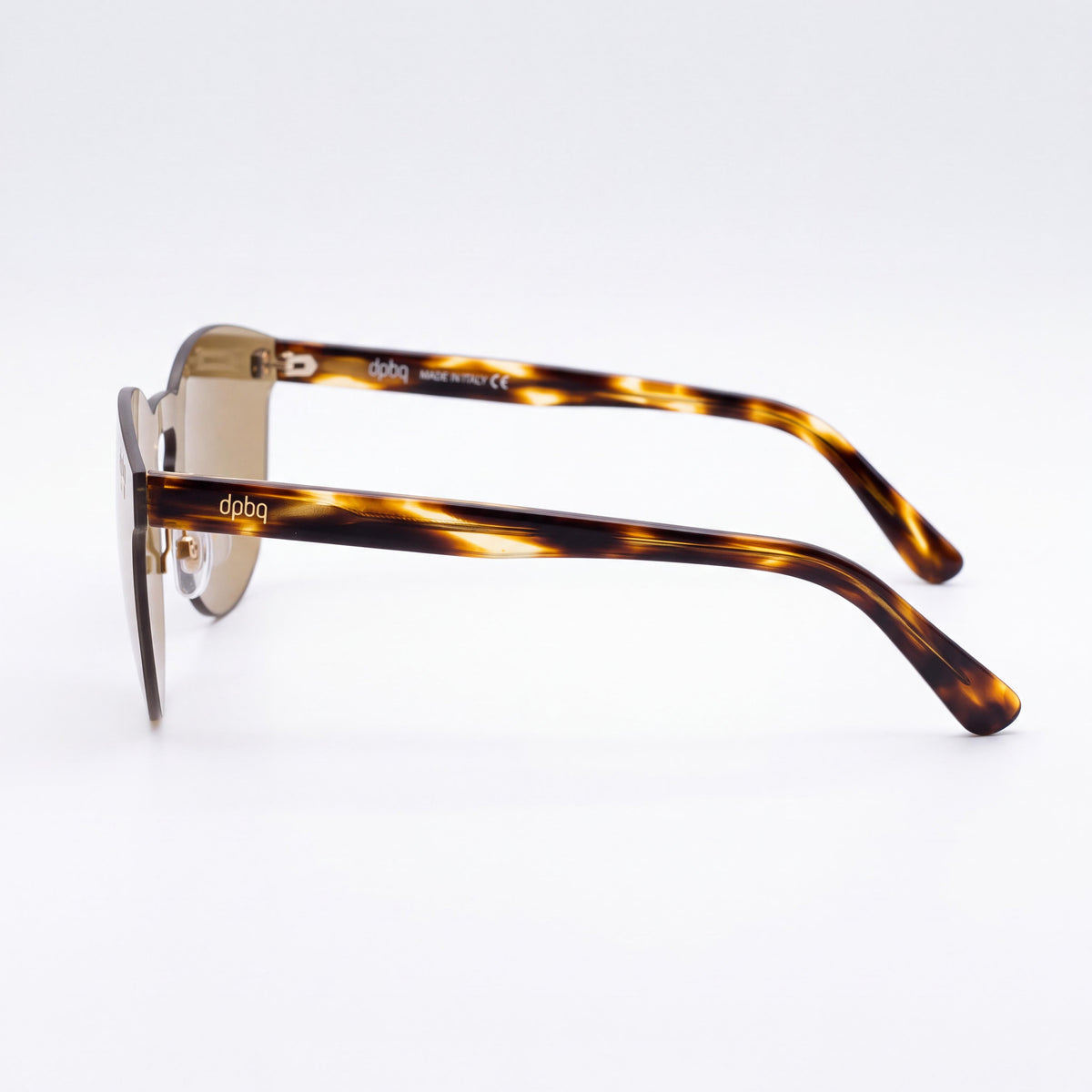 Gafas para mujer DP69 con montura compuesta dorada y lentes compuestas transparentes no polarizadas, ancho de lente de 60 mm, Photo 2