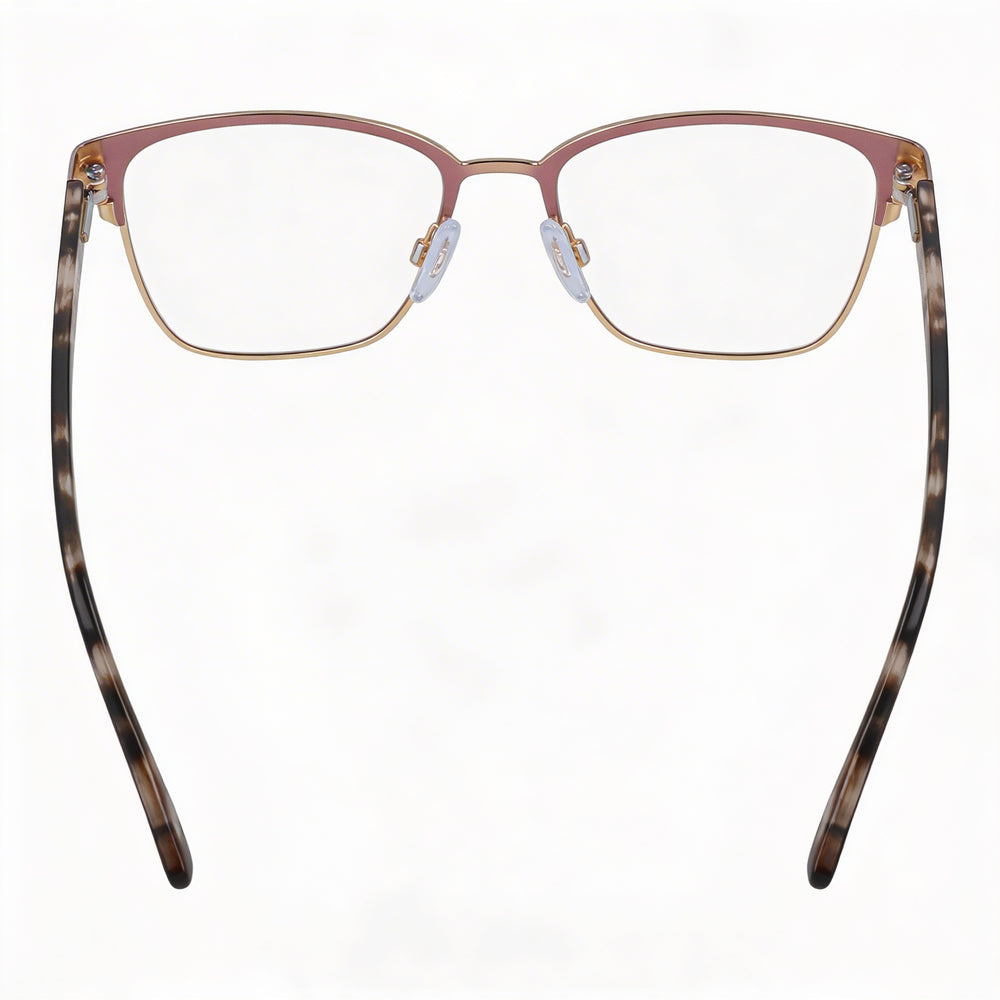 DKNY Dk3002 Gafas con montura metálica para mujer, acero inoxidable y malva, con lentes malva, 52 mm