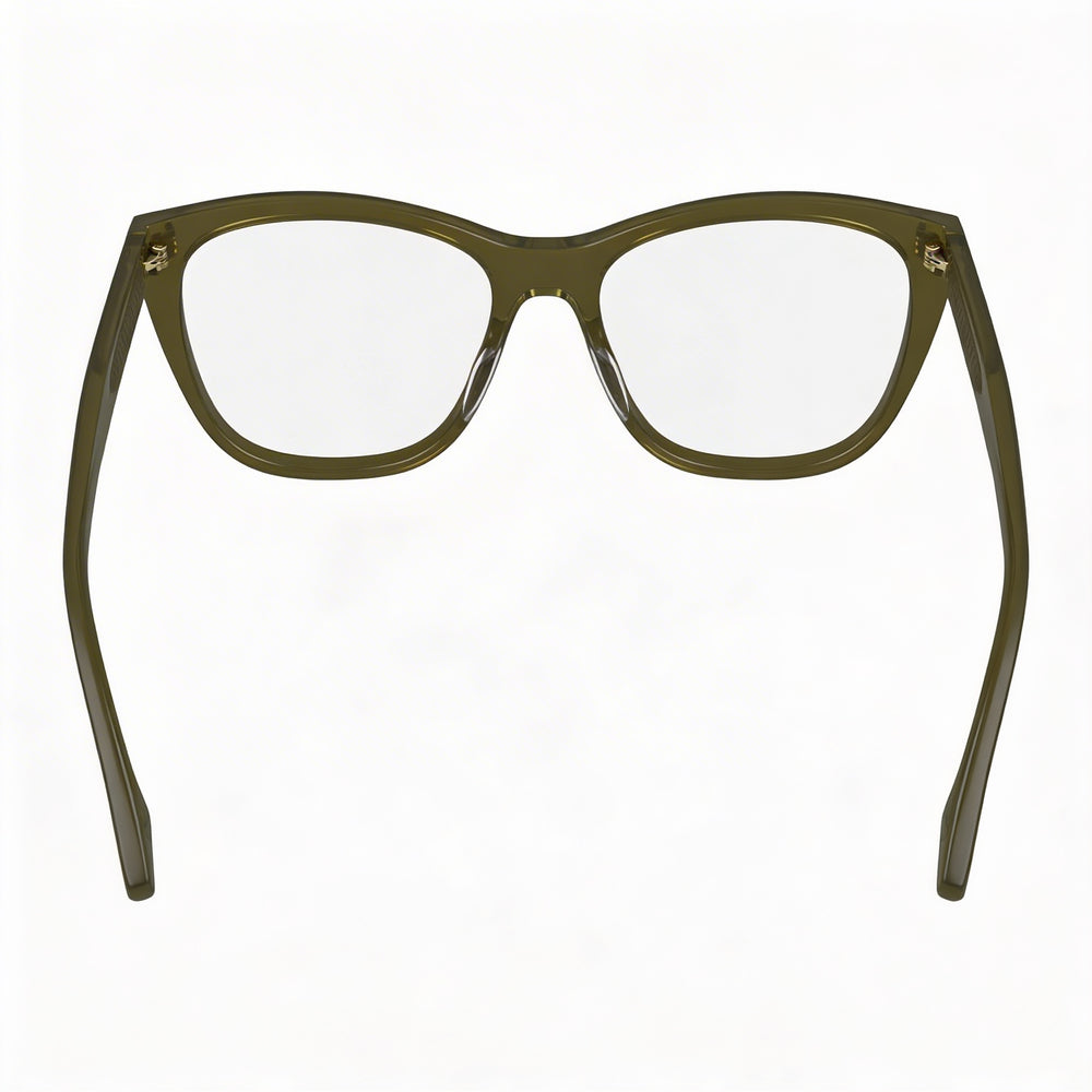 Victoria Beckham VB2665 Women's Olive Acetate Frame Glasses, Featuring Multicoloured Composite Lenses