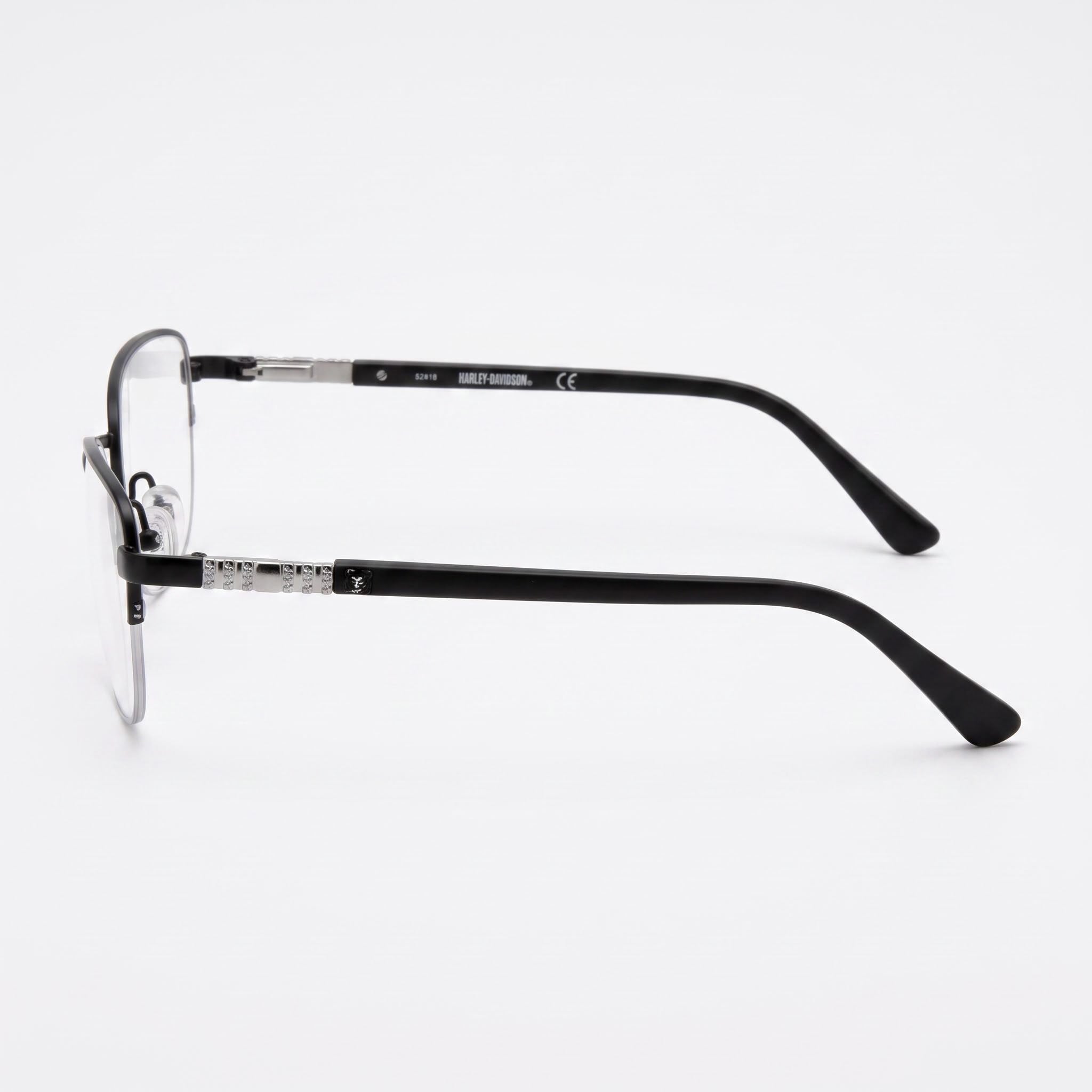 Gafas Harley-Davidson Hd0550 unisex con acabado negro mate, montura metálica y lentes de policarbonato 53mm, Photo 2
