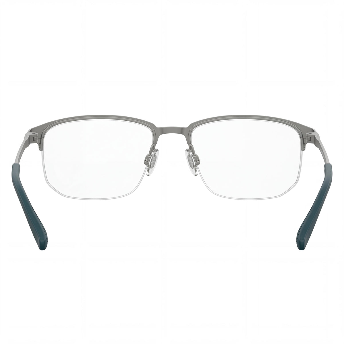 Under Armour Modern Unisex Non-polarized Stainless Steel Eyeglasses Matte Ruthenium Silver Frame Teal Lenses 56mm, Photo 2