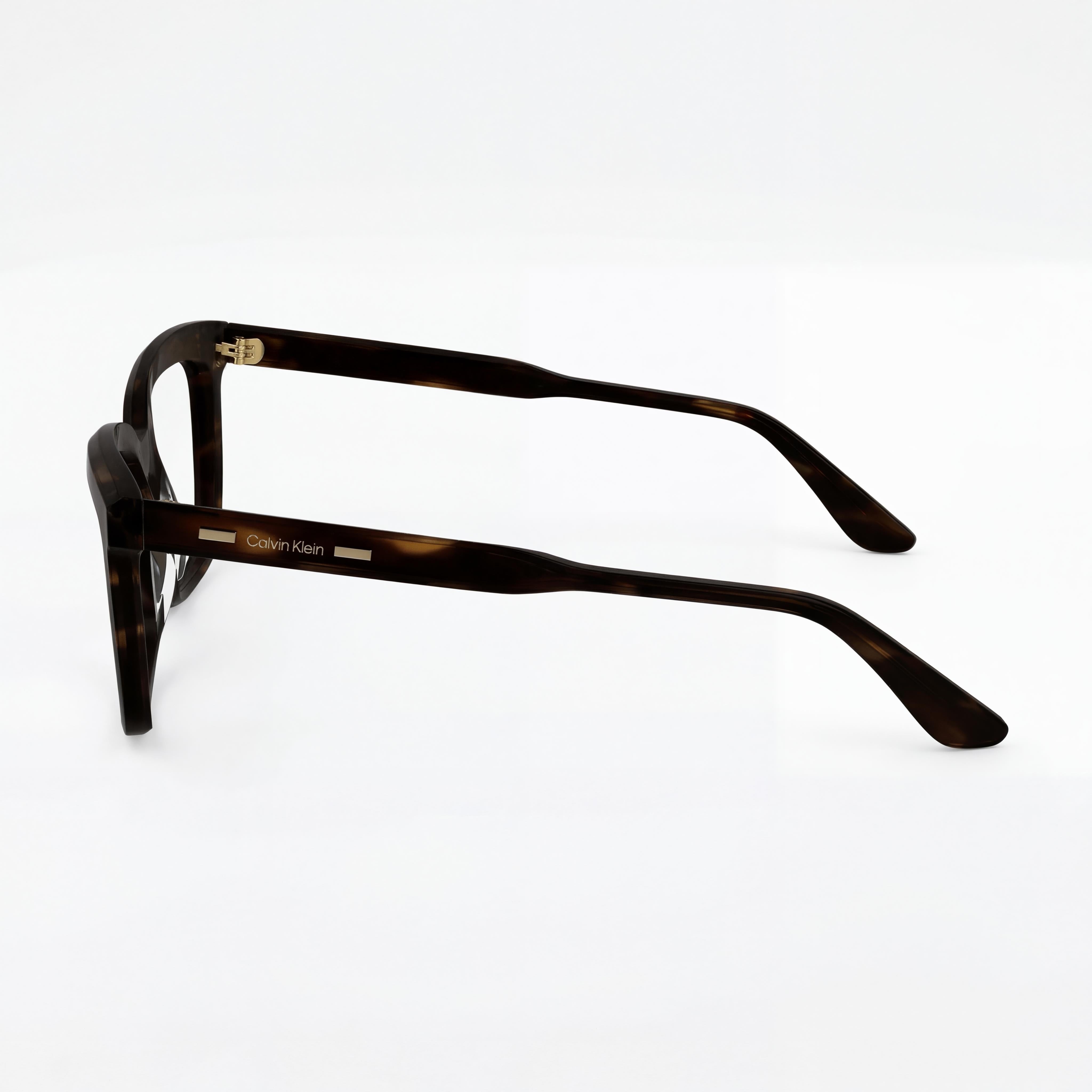 Gafas de sol Calvin Klein Modern para mujer, sin polarizar, con montura de acetato, color marrón habana, ancho de lente de 53 mm, Photo 2
