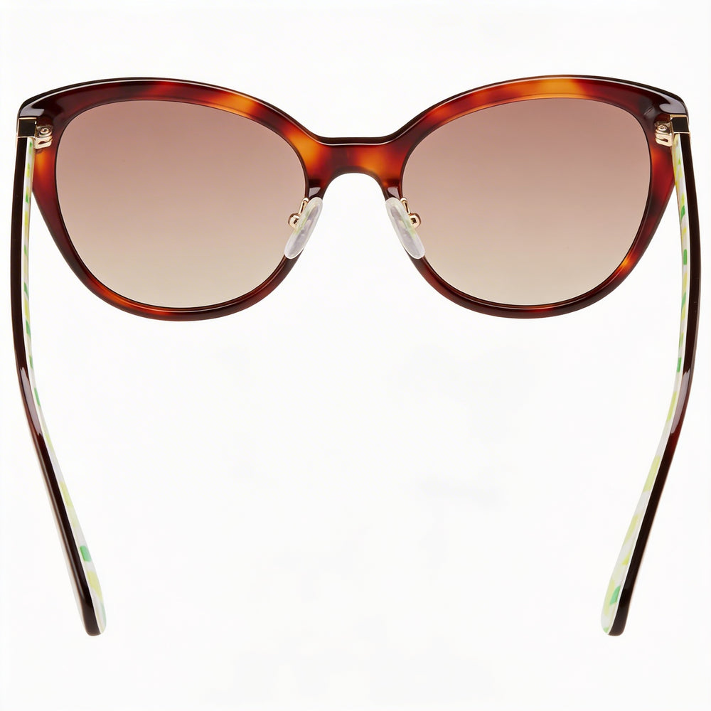 Kate Spade New York Casual Women's Acetate Havana Pattern Beige Brown Brown Shaded UV Protected 55mm Sunglasses