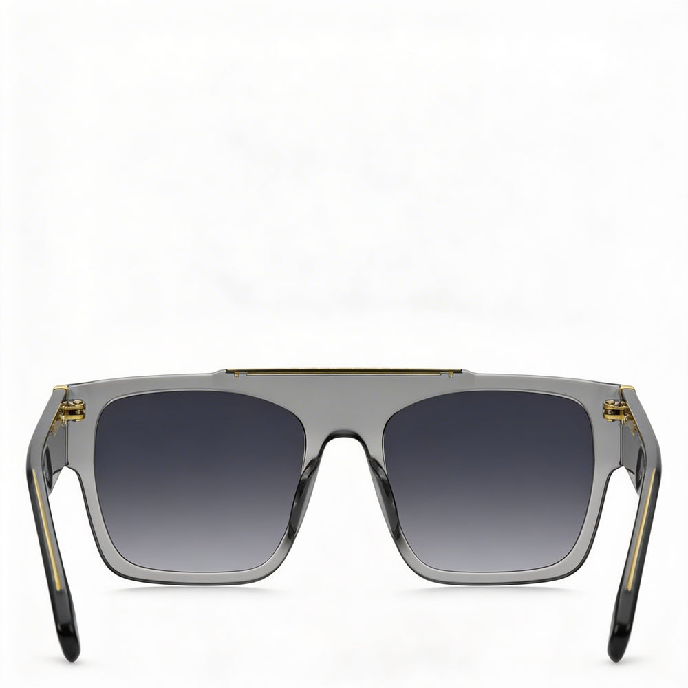 Gafas de sol Marc Jacobs Marc 757/S para hombre, de acetato gris, con cristal gris oscuro degradado, 54 mm