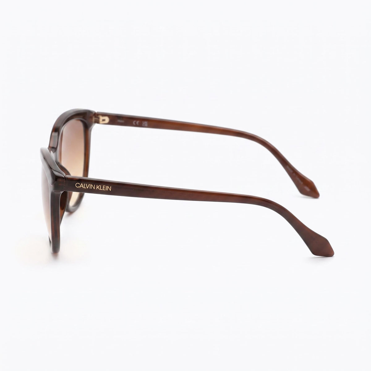 Gafas de sol de ojo de gato Calvin Klein CK19534S marrones para mujer, 58 mm, Photo 3