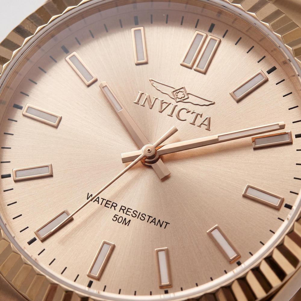 Reloj unisex Invicta Specialty 47493 con correa, esfera en oro rosa, acero inoxidable, 43 mm