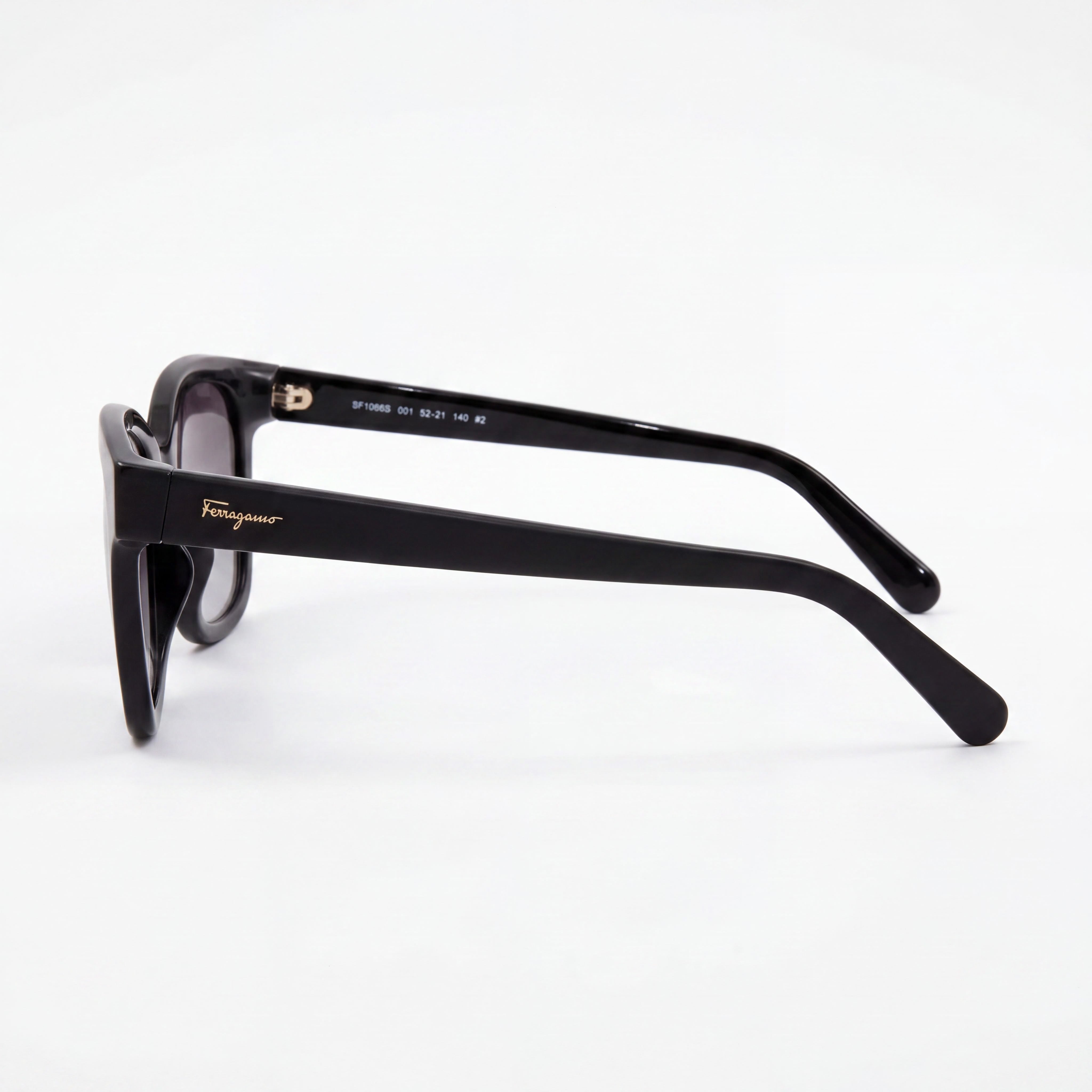 Ferragamo SF1066S Women's Black Plastic Square Grey Gradient UV Protected Sunglasses 52mm, Photo 3