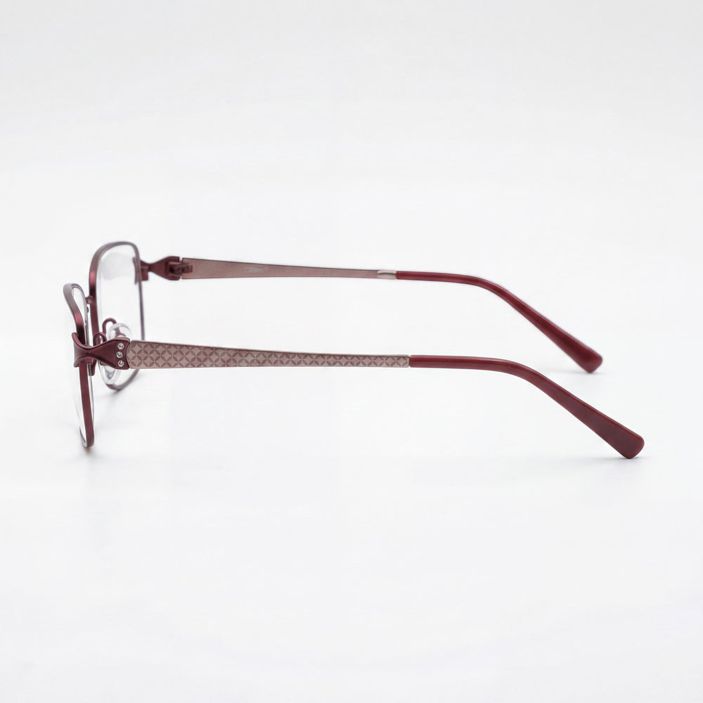 Gafas polarizadas Flexon Lana para mujer con montura metálica burdeos, lentes de policarbonato y ancho de 55 mm.