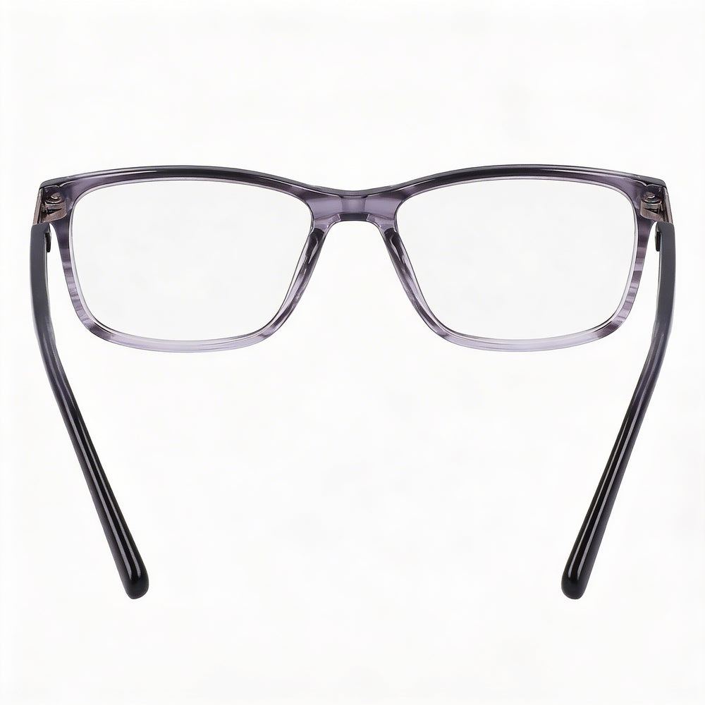 Gafas Nautica N8177 para hombre con montura de metal en color cuerno gris oscuro y lentes transparentes de 53 mm