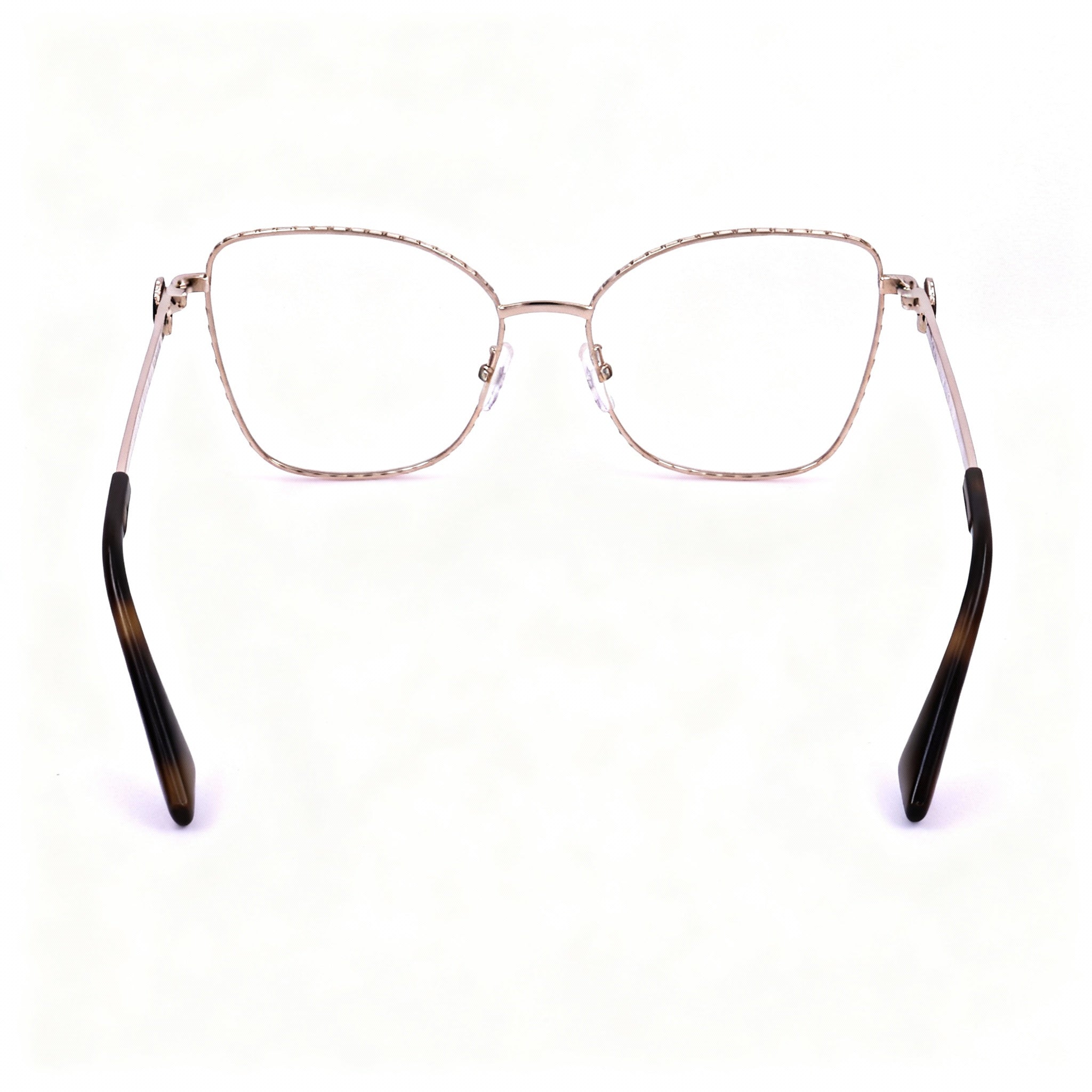 Moschino MOS587 Women's Butterfly Style Gold Copper Metal Frame Full-Rim Eyeglasses 53mm, Photo 4