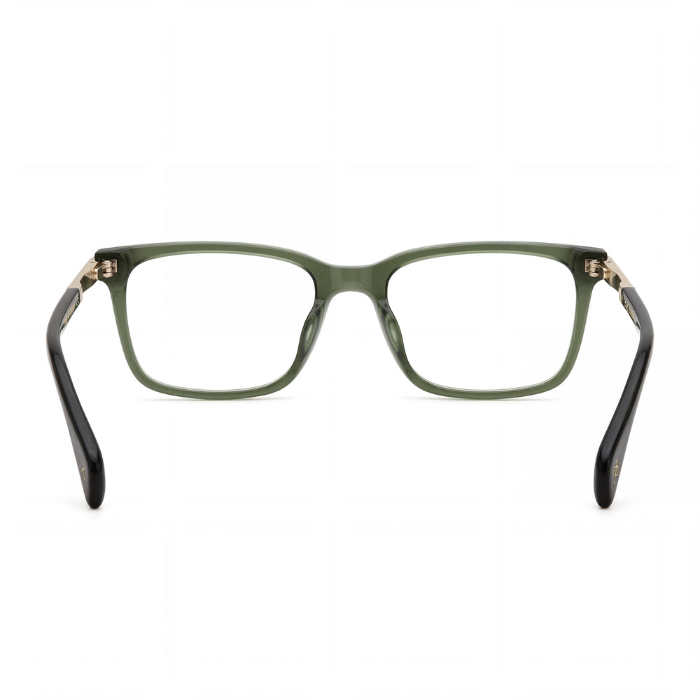 rag & bone Men's Casual Green Acetate Frame Eyeglasses with Transparent Plastic Lenses 54-18-145