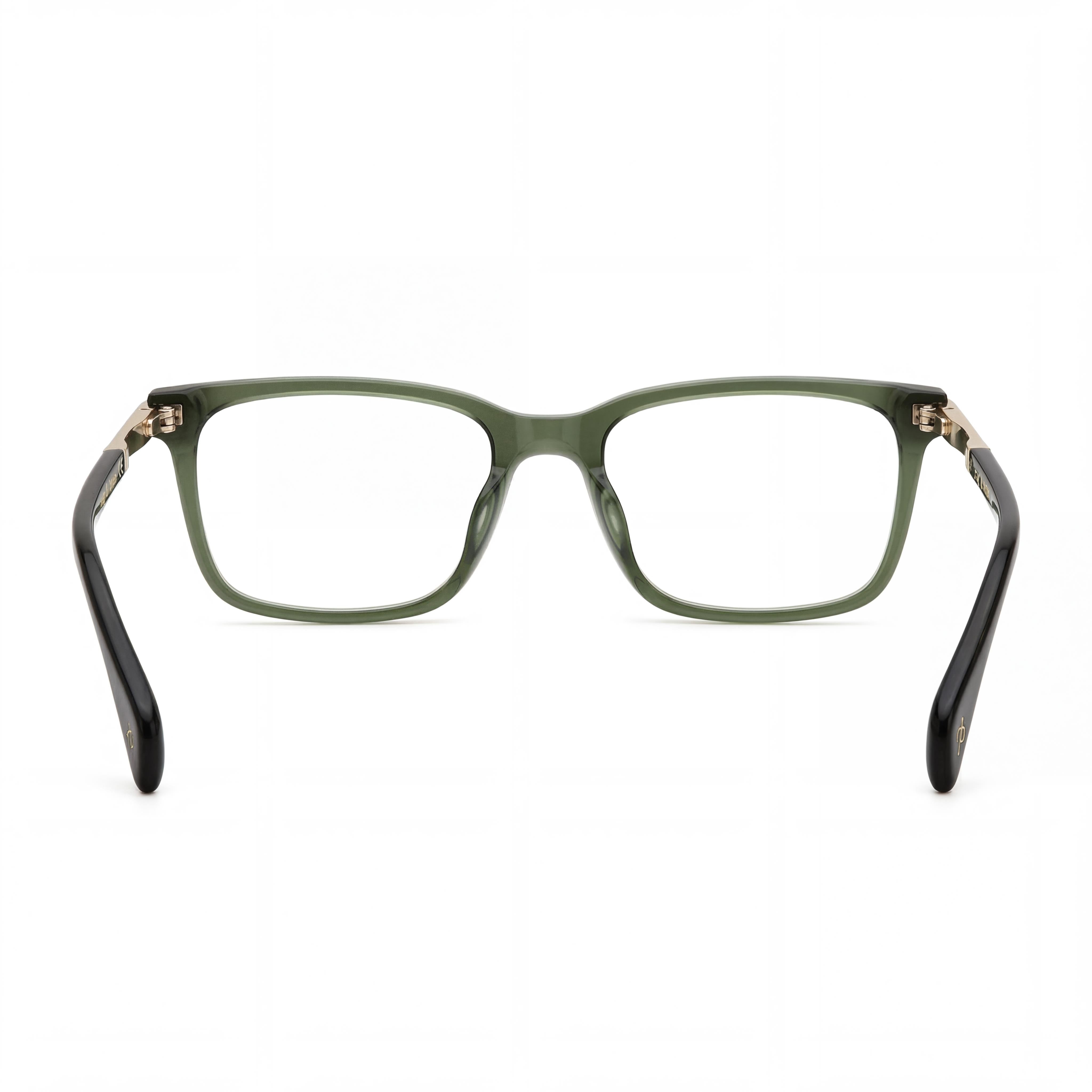rag & bone Men's Casual Green Acetate Frame Eyeglasses with Transparent Plastic Lenses 54-18-145, Photo 3