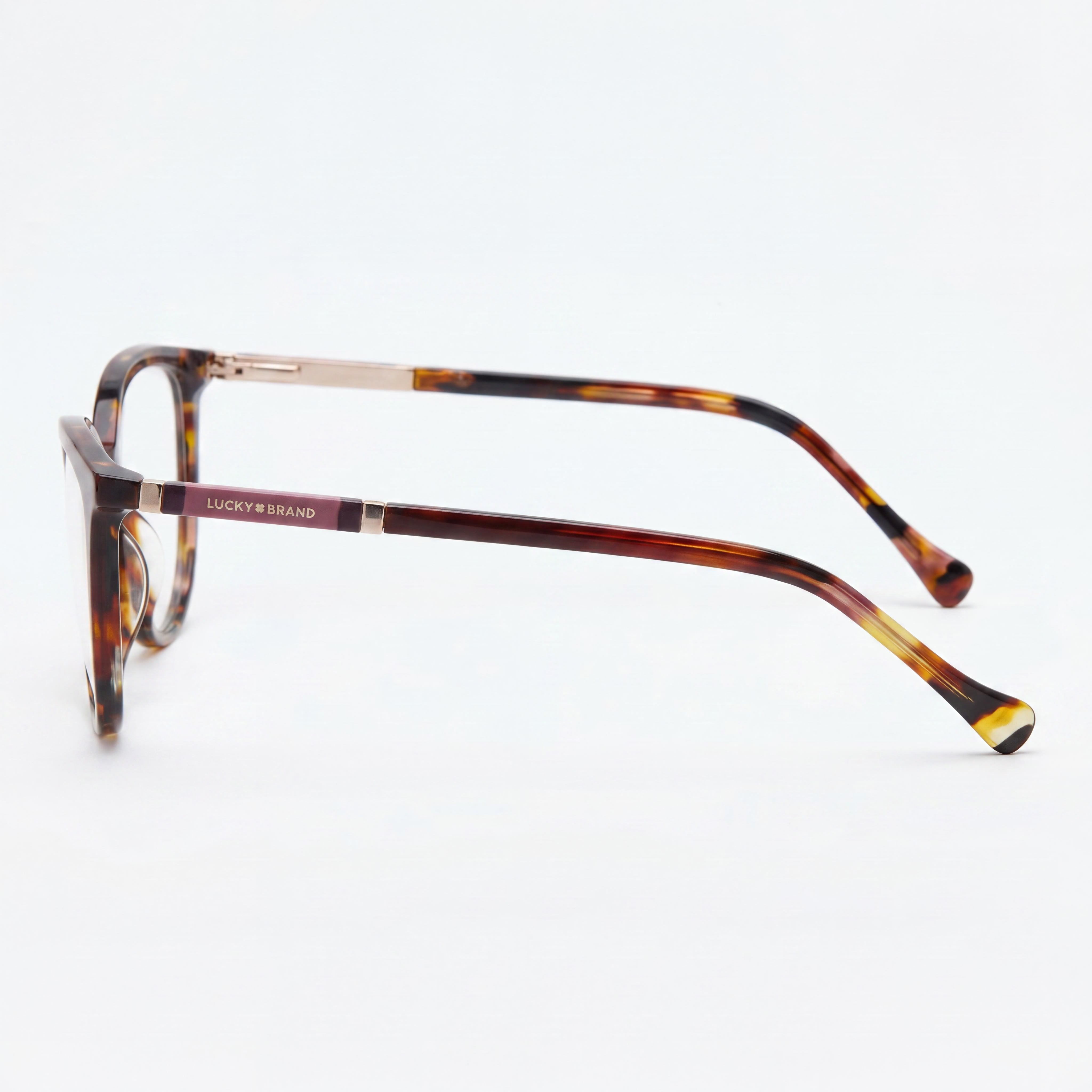 Gafas de plástico ojo de gato Lucky Brand D226 para hombre, marrón habana malva 52-16-135, Photo 2