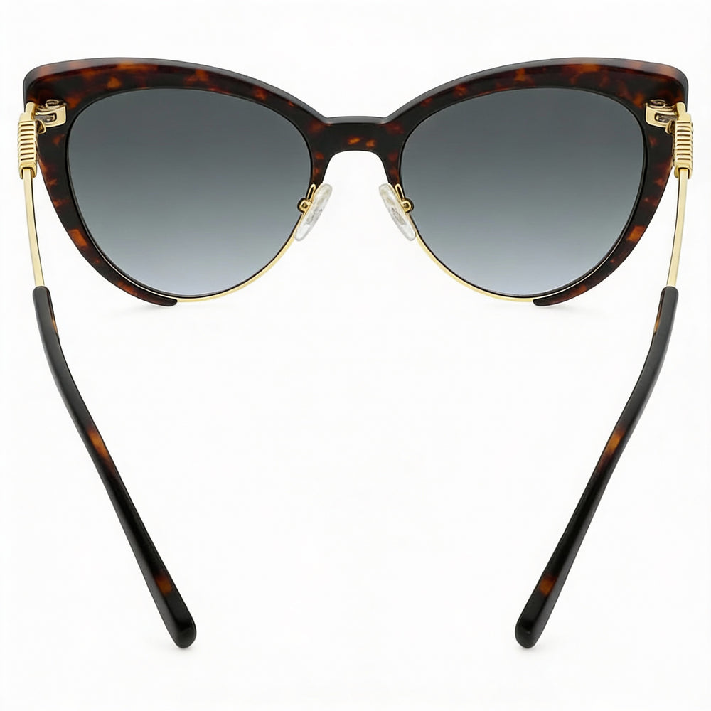 Gafas de sol Moschino Mos040/S Cat-Eye Havana de poliamida para mujer, gris oscuro, lentes 100 % UV no polarizadas, 55 mm