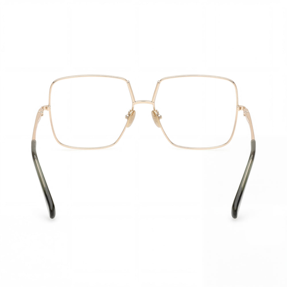 MaxMara MM5120 Women's Shiny Paled Gold Metal Polarized Sunglasses with Multicoloured Lenses