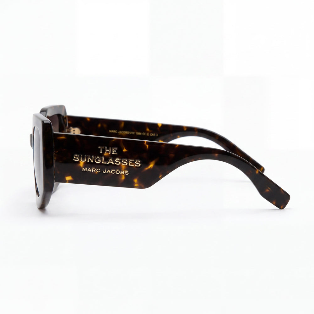 Gafas de sol Marc Jacobs casual de mujer con montura de propionato en color Habana oscuro, lentes marrones degradadas y protección UV 400 de 53 mm