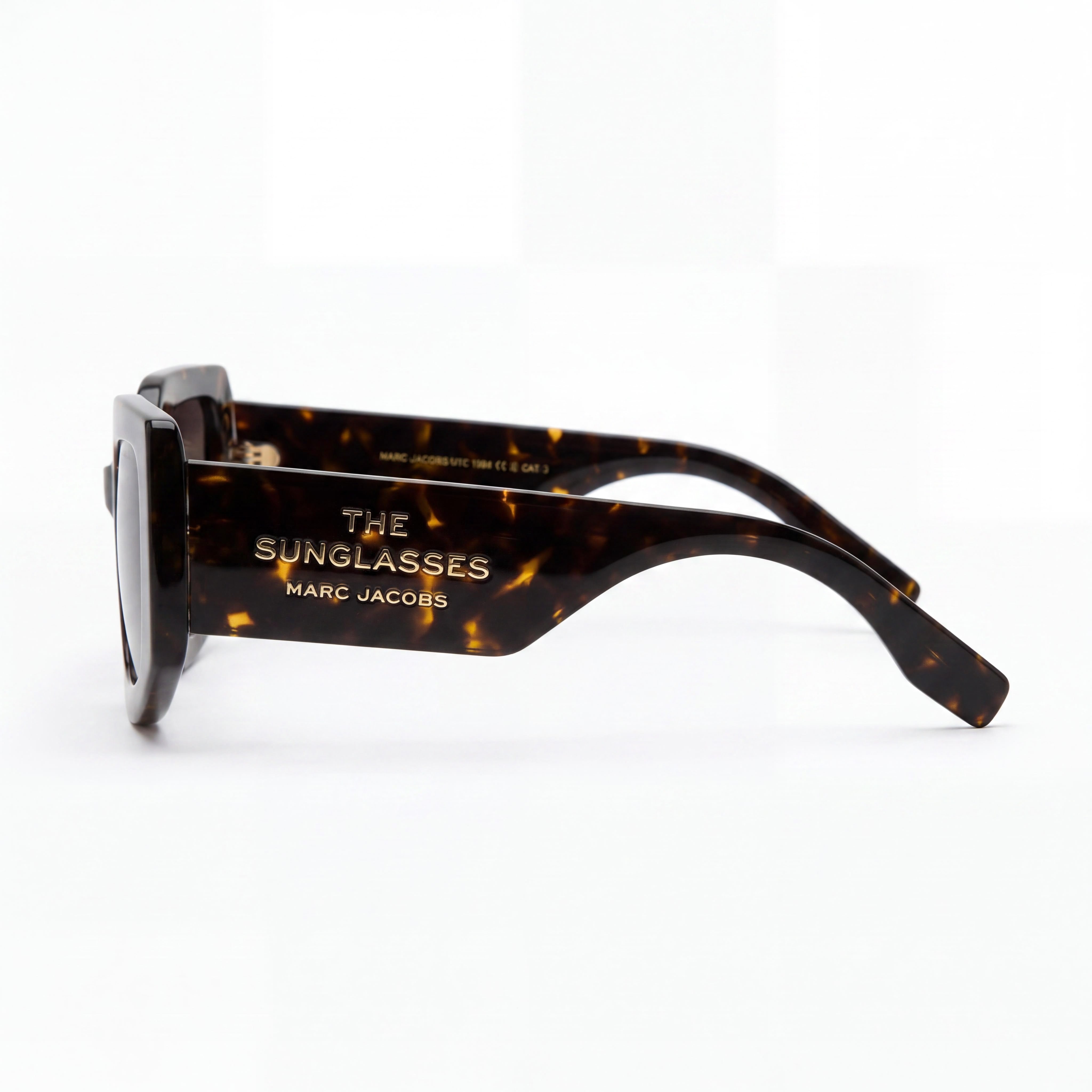 Gafas de sol Marc Jacobs casual de mujer con montura de propionato en color Habana oscuro, lentes marrones degradadas y protección UV 400 de 53 mm, Photo 3