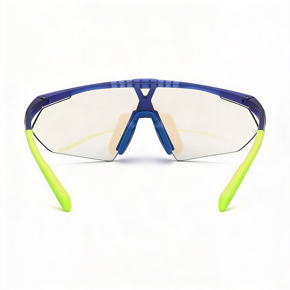 Adidas Men's Contemporaneo Blue Plastic UV Protected Anti-Fog Sunglasses, Blue Mirrored Photochromic Lenses, 59mm
