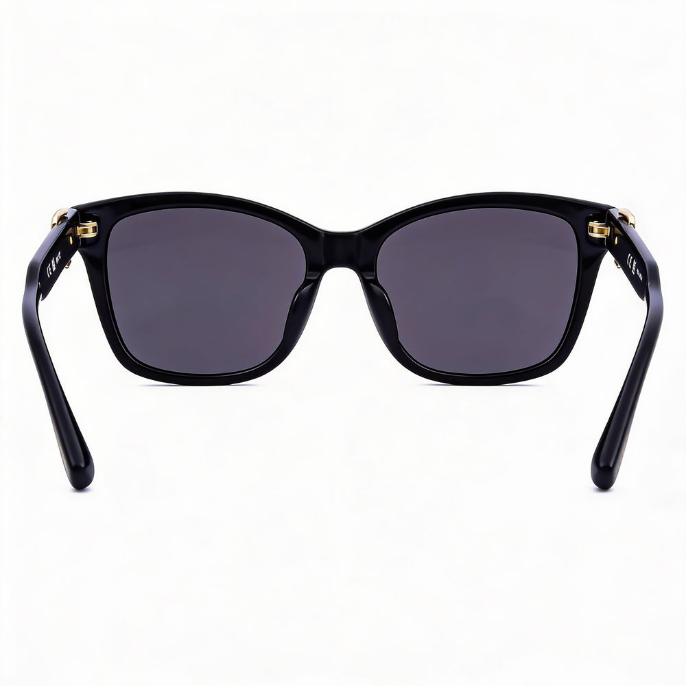 Gafas de sol Moschino Casual para mujer, montura de celulosa inyectada negra con protección UV y lente de 55 mm de ancho.