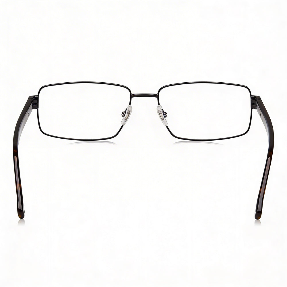 Gafas unisex modernas Carrera 8887 con montura de acero de aleación negra y lentes de policarbonato, 57 mm