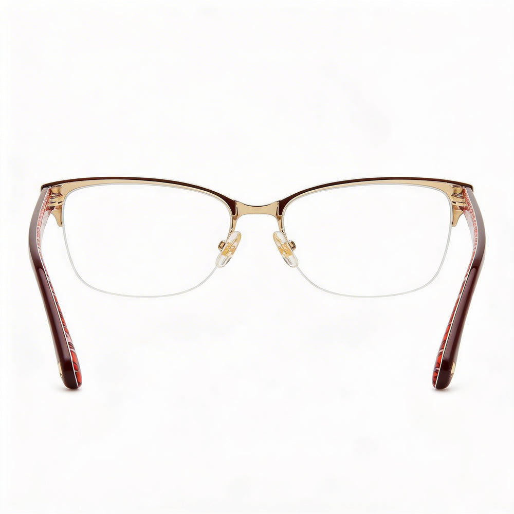 kate spade new york Gafas de sol de mujer Marjorie con patrón rojo, acero inoxidable, sin polarizar, 52 mm