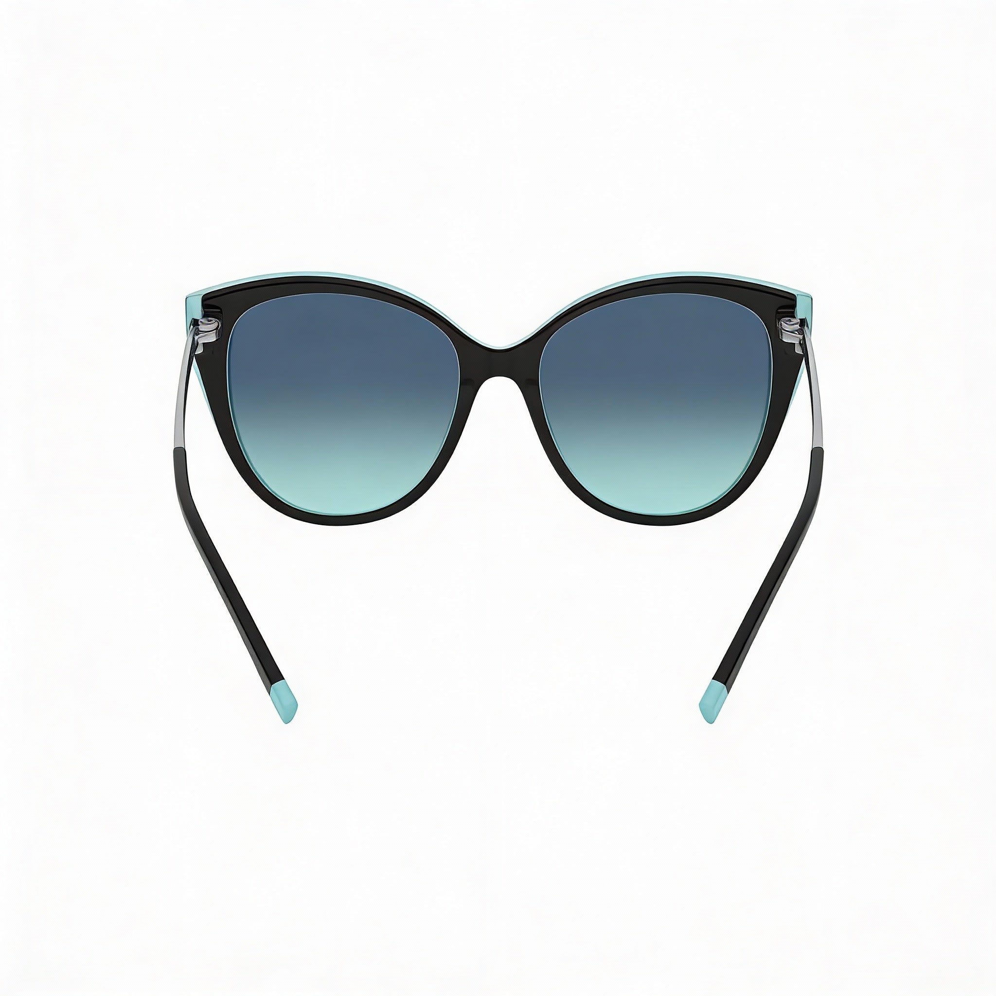 Tiffany & Co. TF 4166 Women's Plastic Cat Eye Sunglasses Black Blue Frame Blue Gradient UV400 55mm, Photo 4